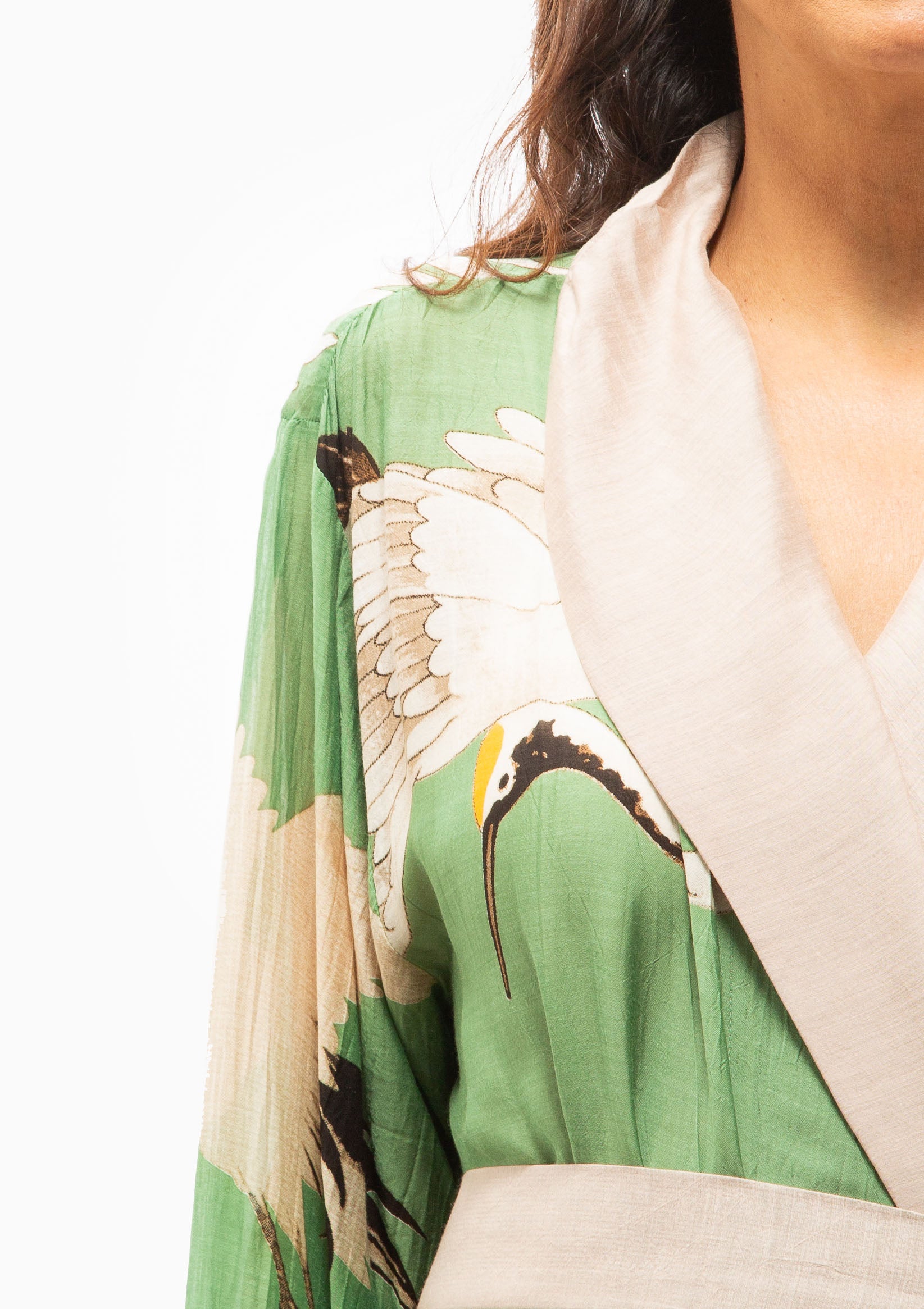 Stork Gown | Pea Green