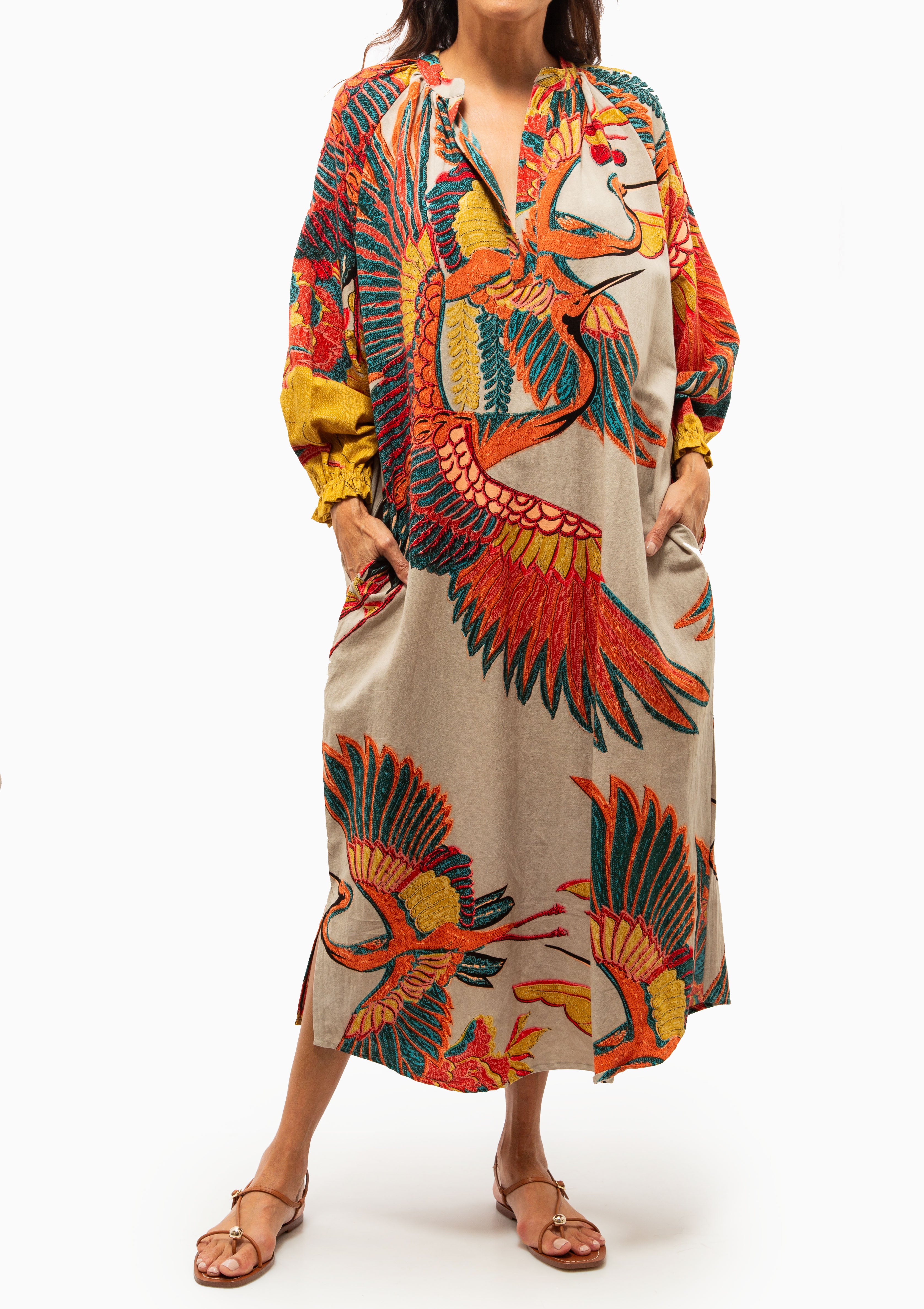 Crane Raglan Dress | Stone