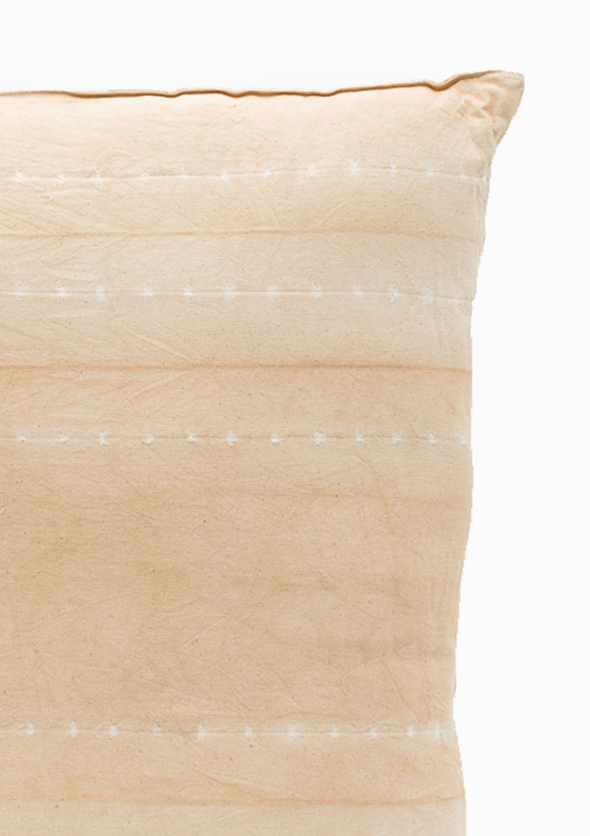 Artisan-crafted 20" x 20" pillow in a soft Sunkissed Pebble colorway, with barely-there stripes for a refined, organic look.