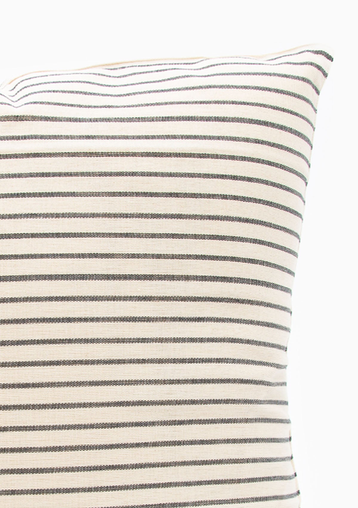 Exclusive 20" x 20" solid and striped pillow from Diani Boutique, handwoven from 100% cotton using traditional looms.