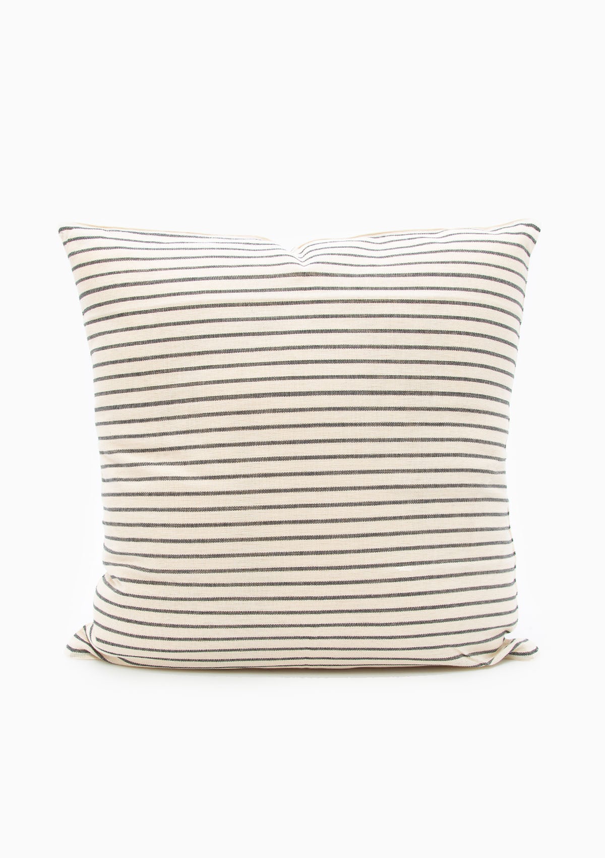 Sustainably made 20" x 20" cushion with hand-dyed yarns and traditional West African weaving techniques, part of the Tensira x Diani collection.