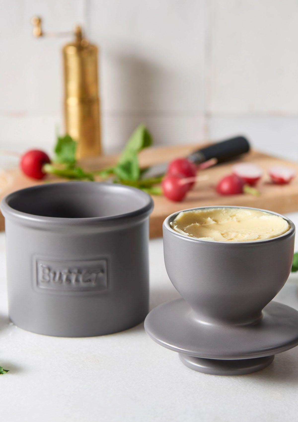 The Original Butter Bell Crock | Cafe Matte Grey