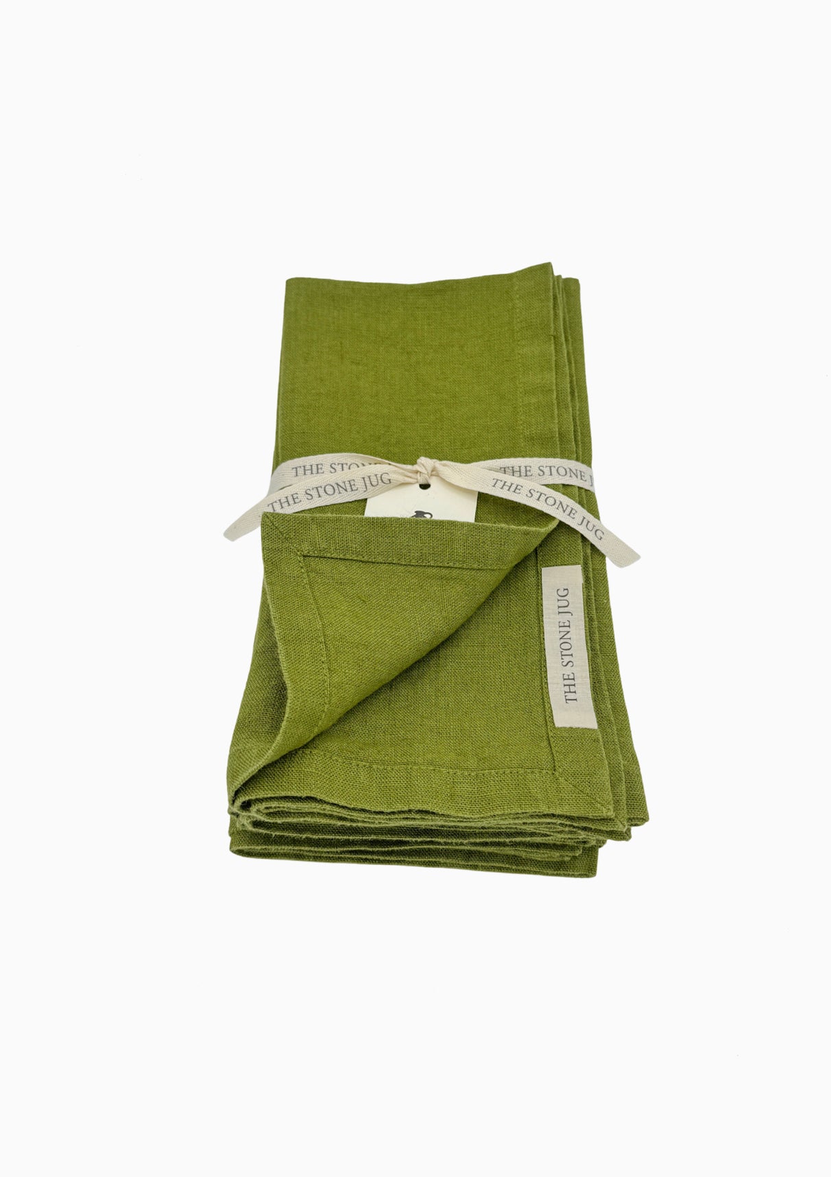 Winter Green 100% Stone Washed Linen Napkin | Set Of 4