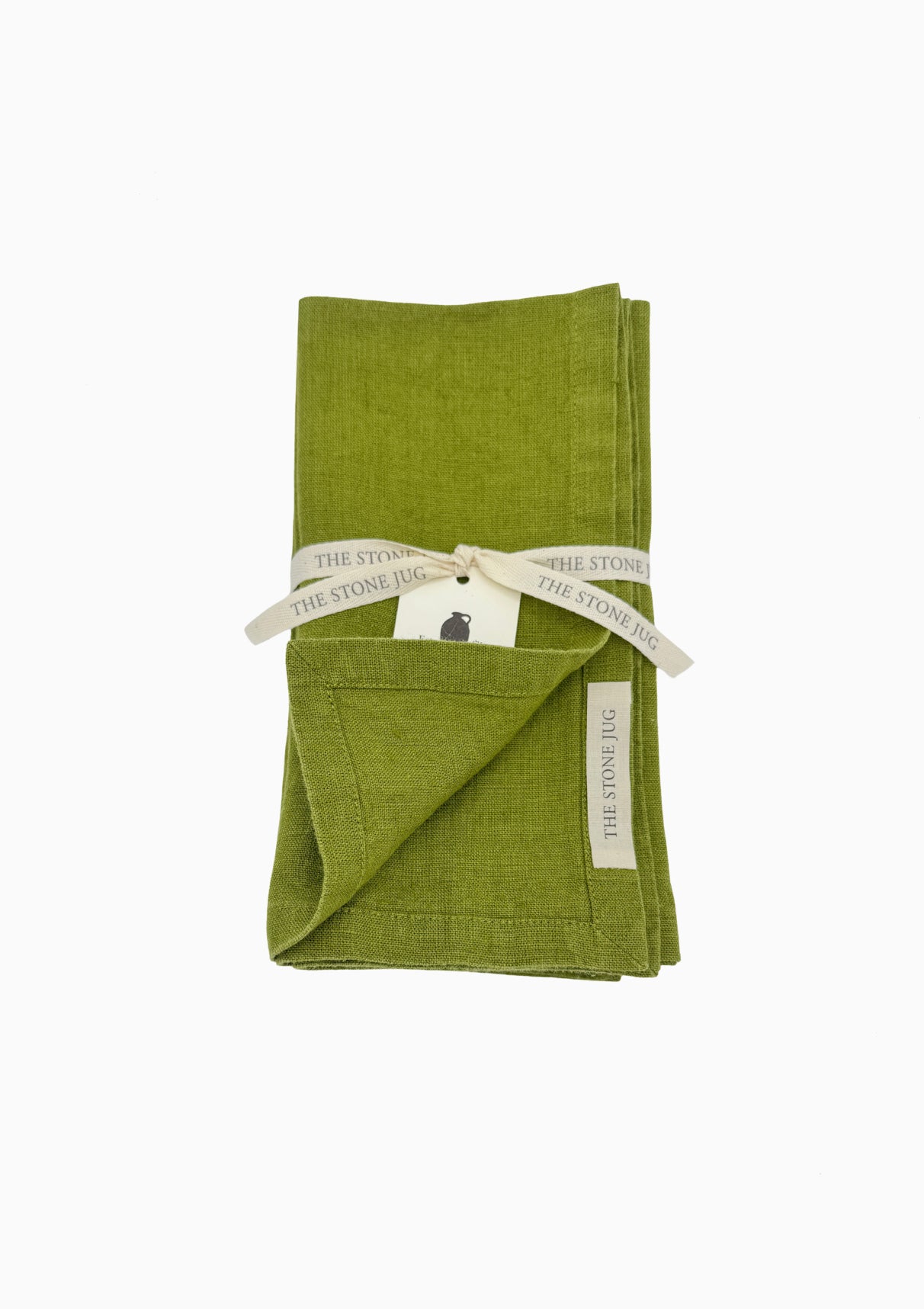 Winter Green 100% Stone Washed Linen Napkin | Set Of 4