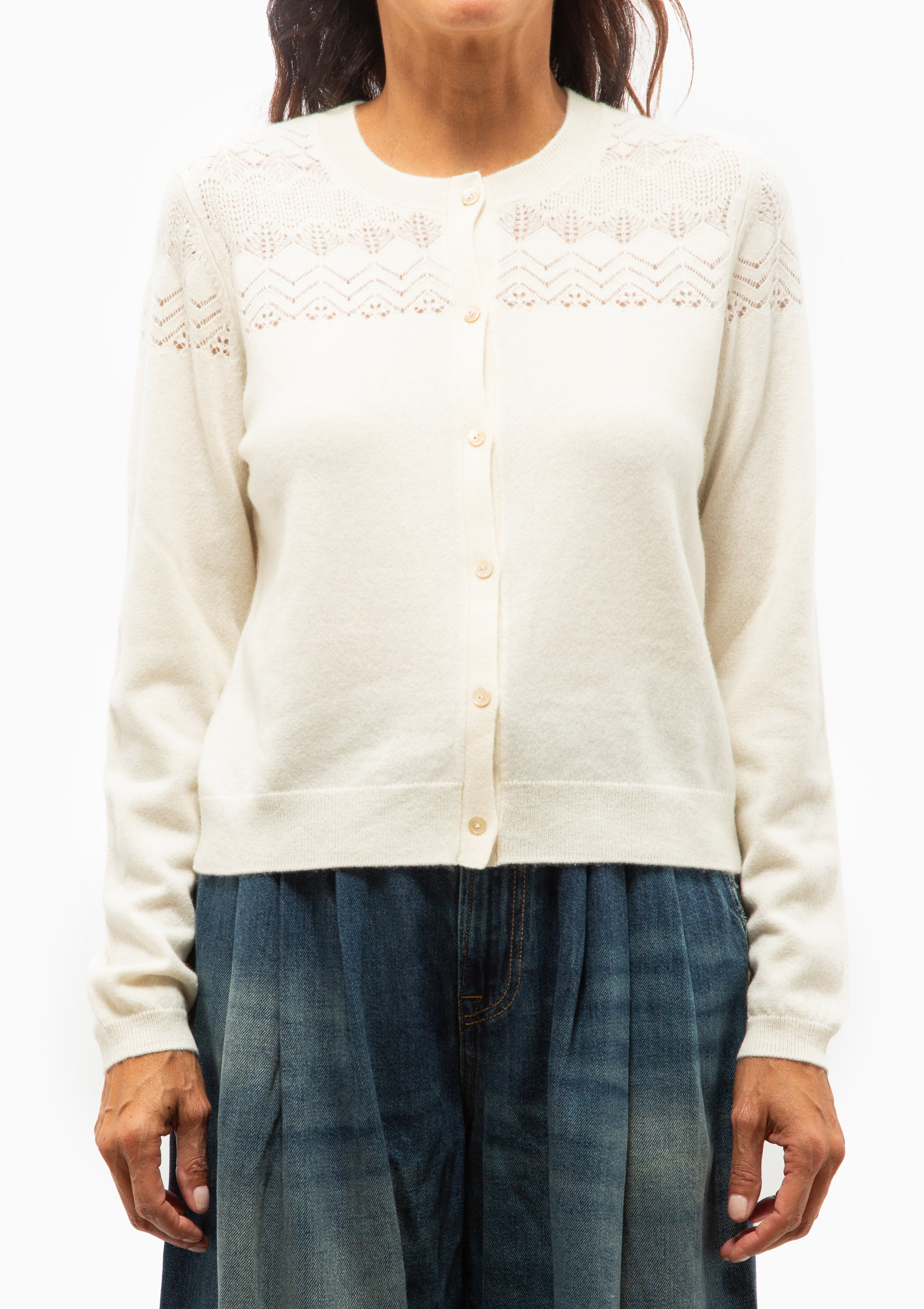 Cassia Cashmere Cardigan | Pearl