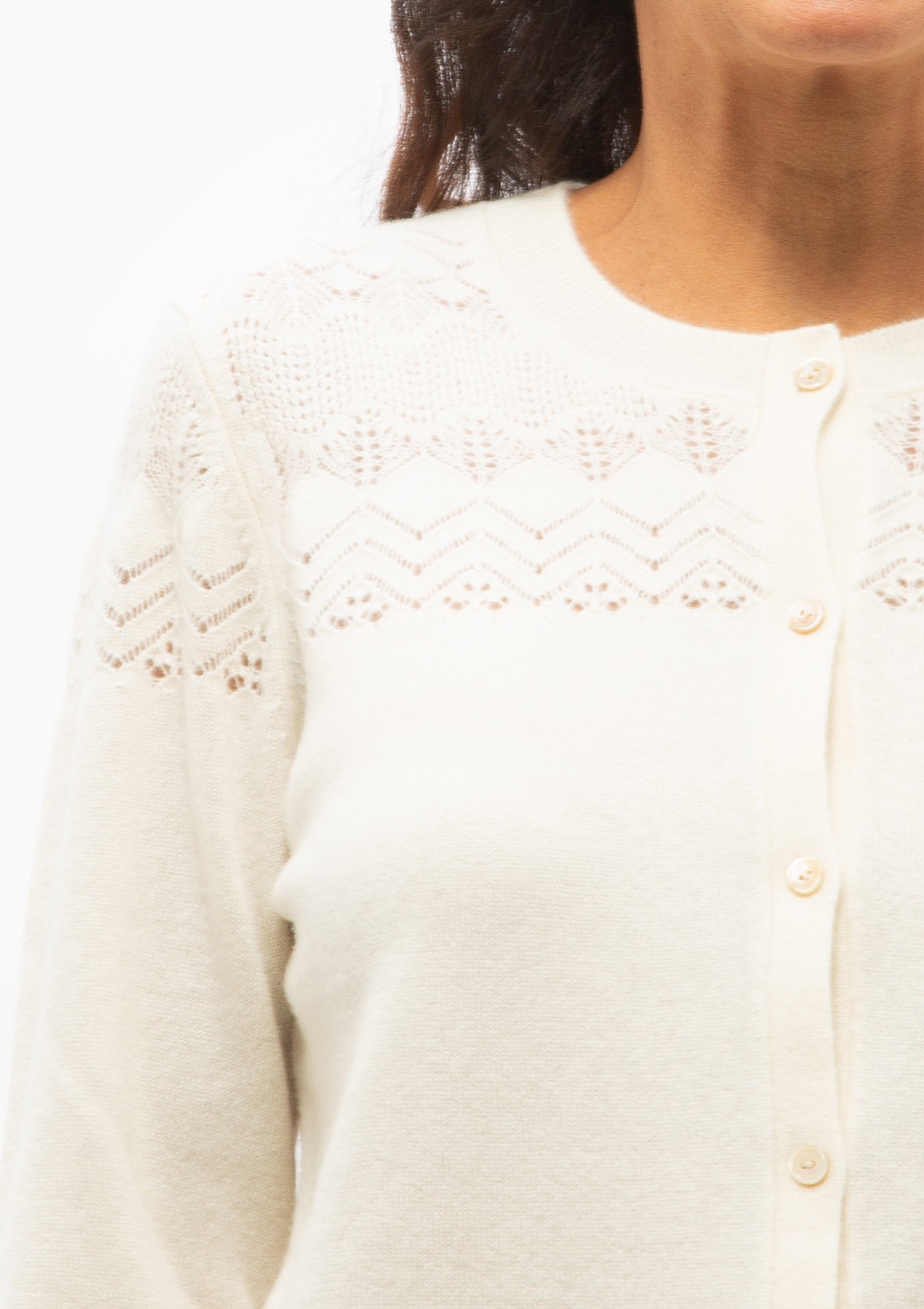 Cassia Cashmere Cardigan | Pearl