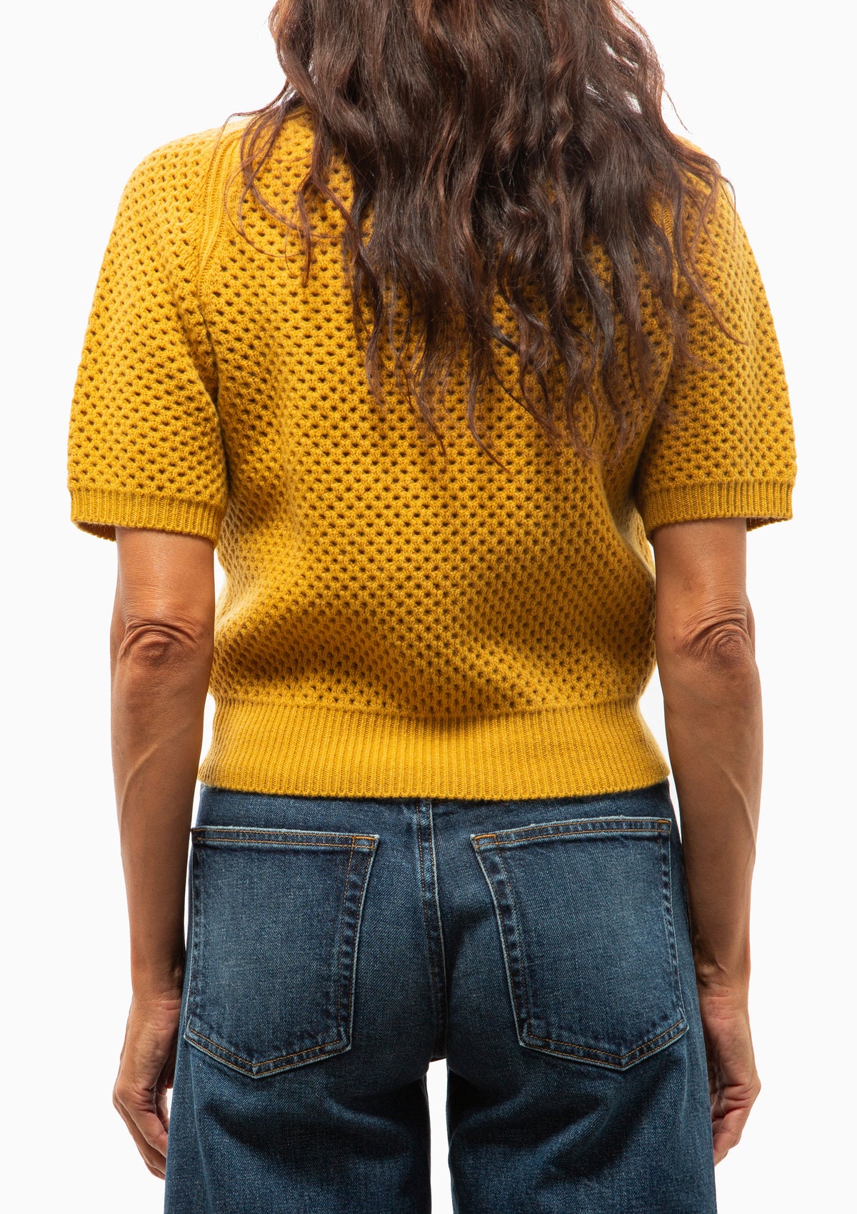 Imara Short Sleeve Knit Top | Turmeric