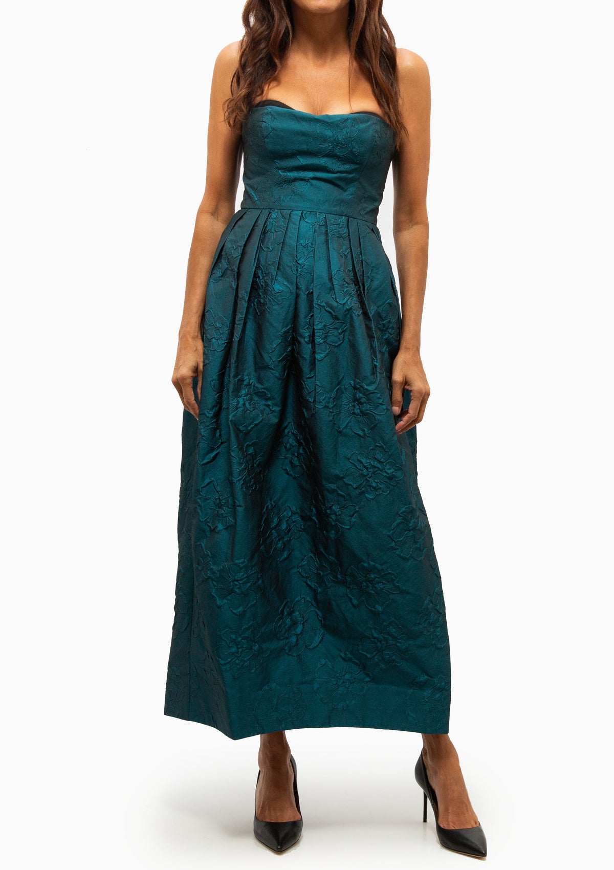 Katerina Strapless Cloque Dress | Beryl