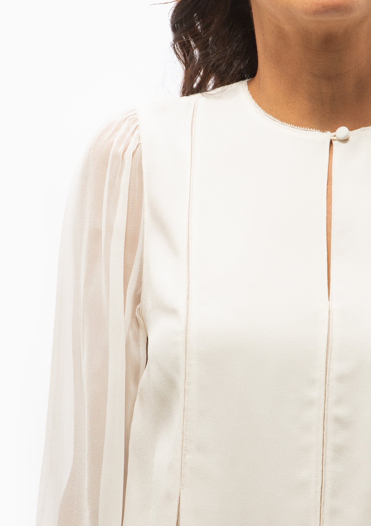Lucette Long Sleeve Blouse | Pearled Ivory
