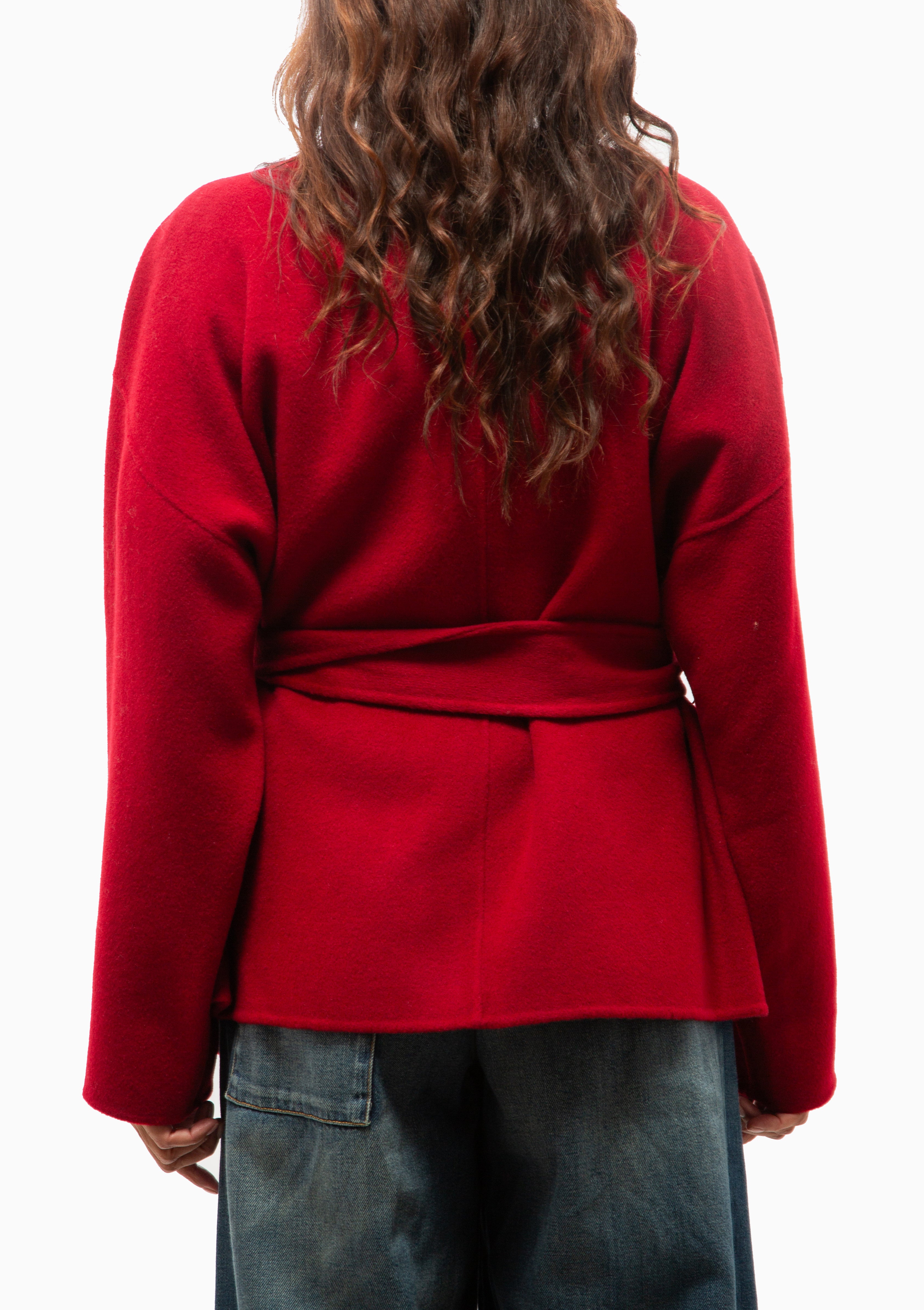 Sasha Wool Coat | Cerise