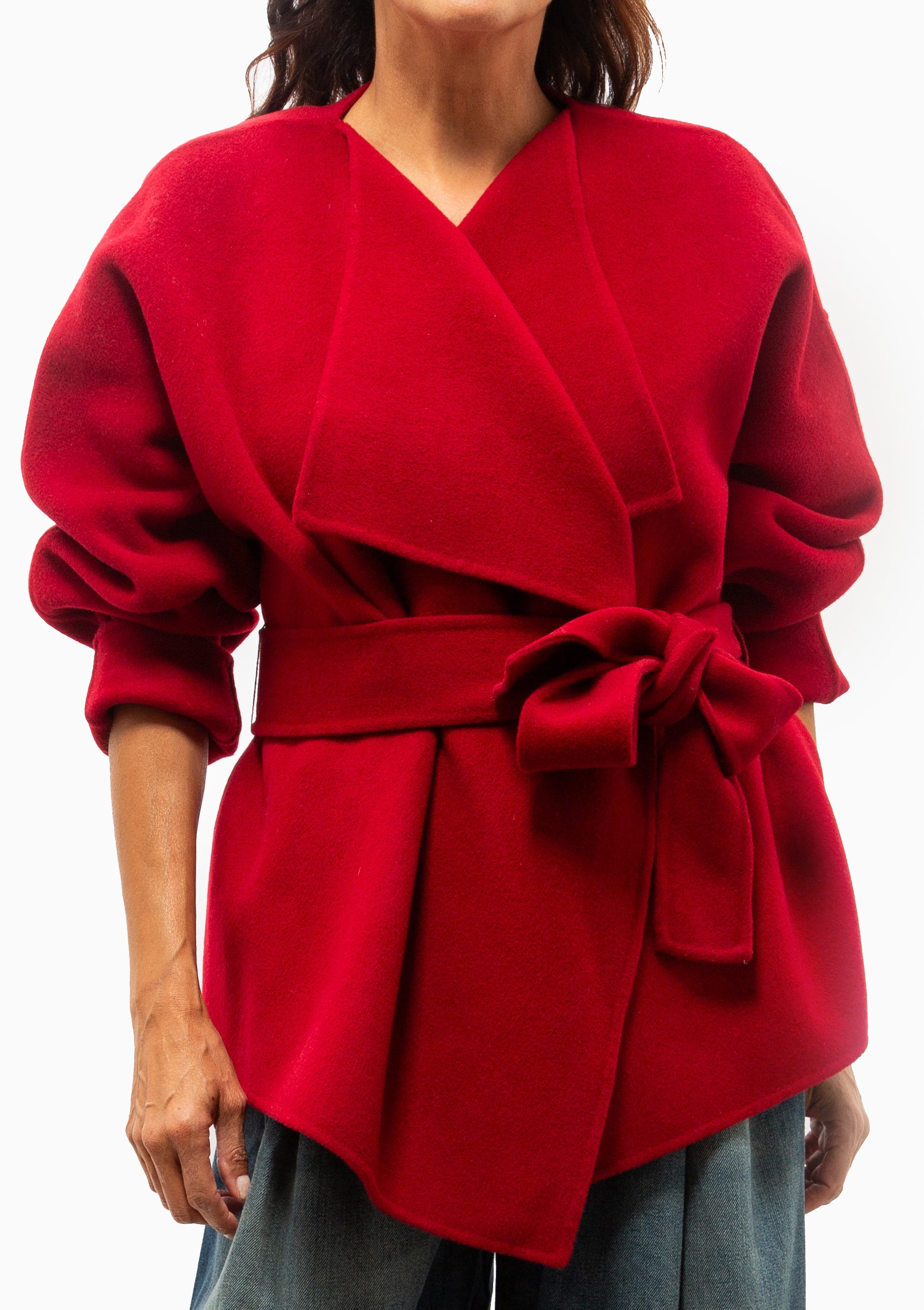 Sasha Wool Coat | Cerise