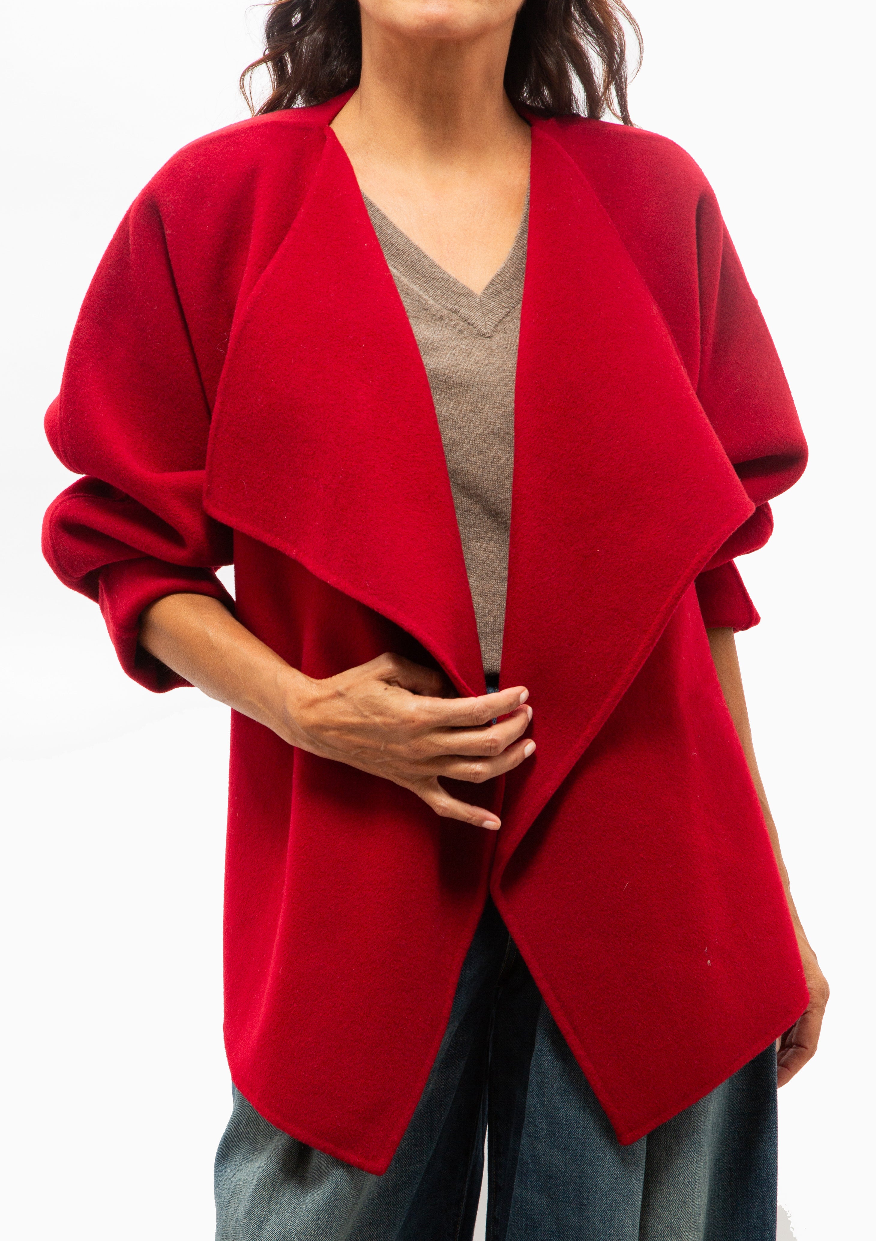 Sasha Wool Coat | Cerise