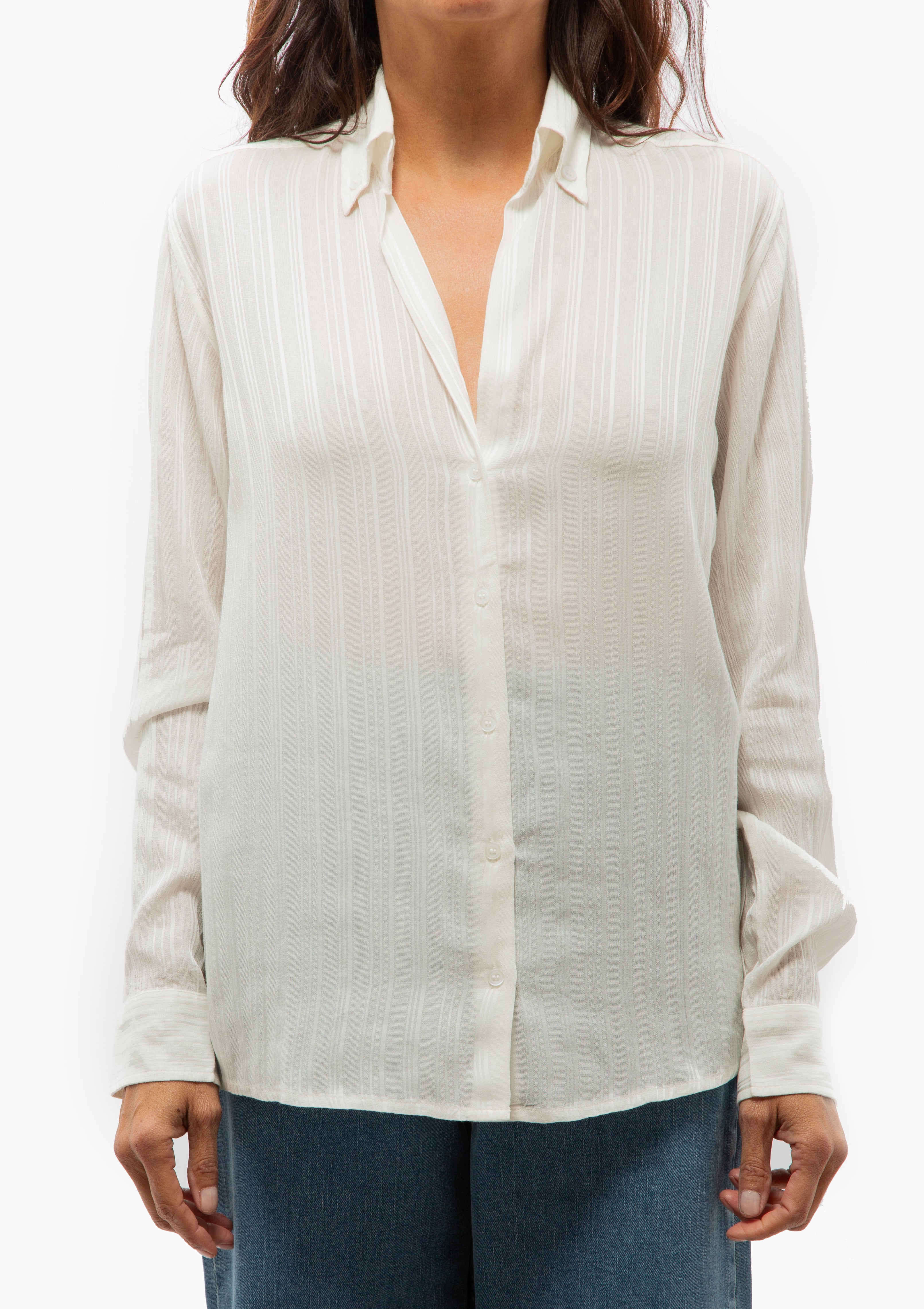 Druyat Cotton Viscose Shirt | Blanc