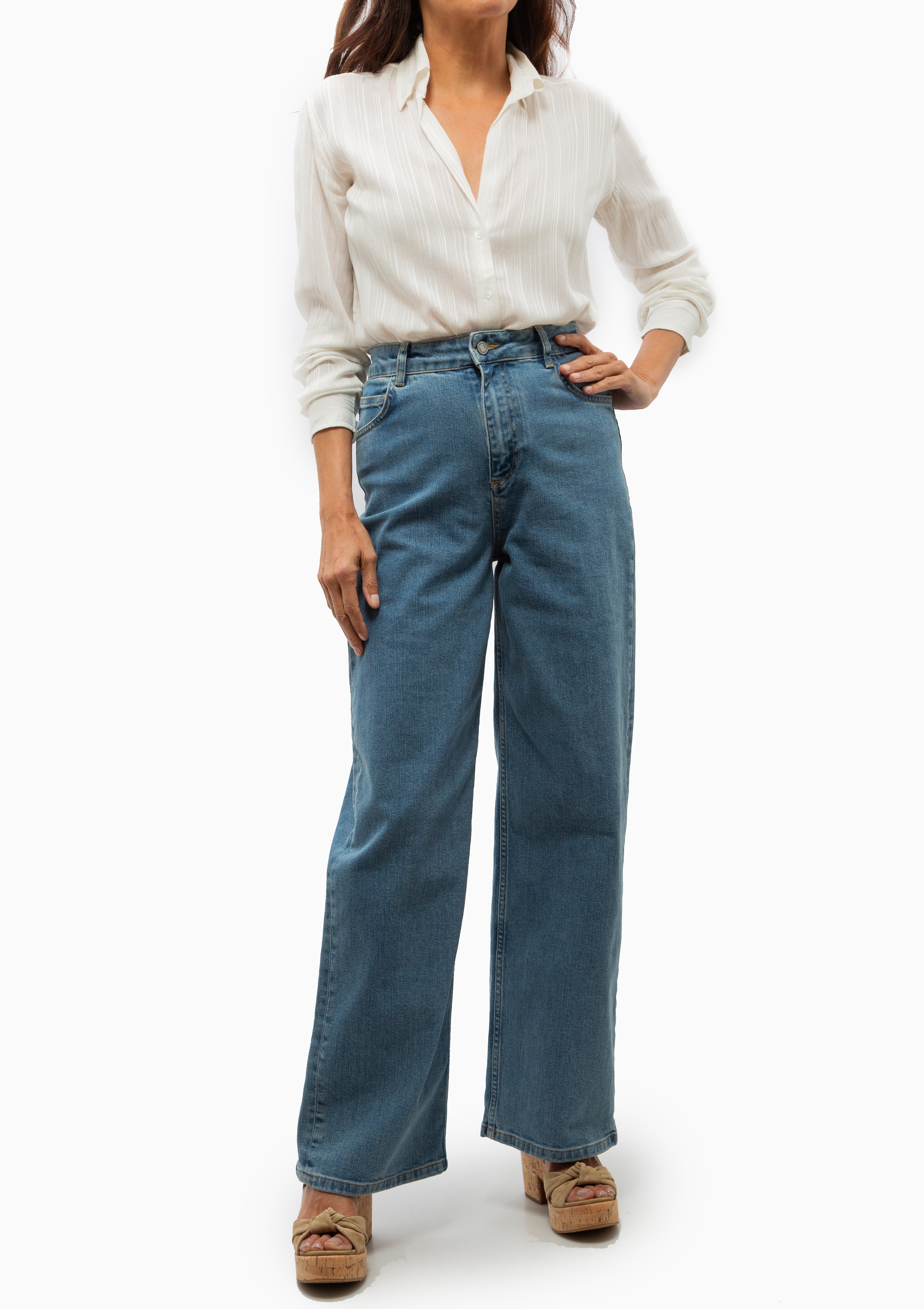 Druyat Cotton Viscose Shirt | Blanc