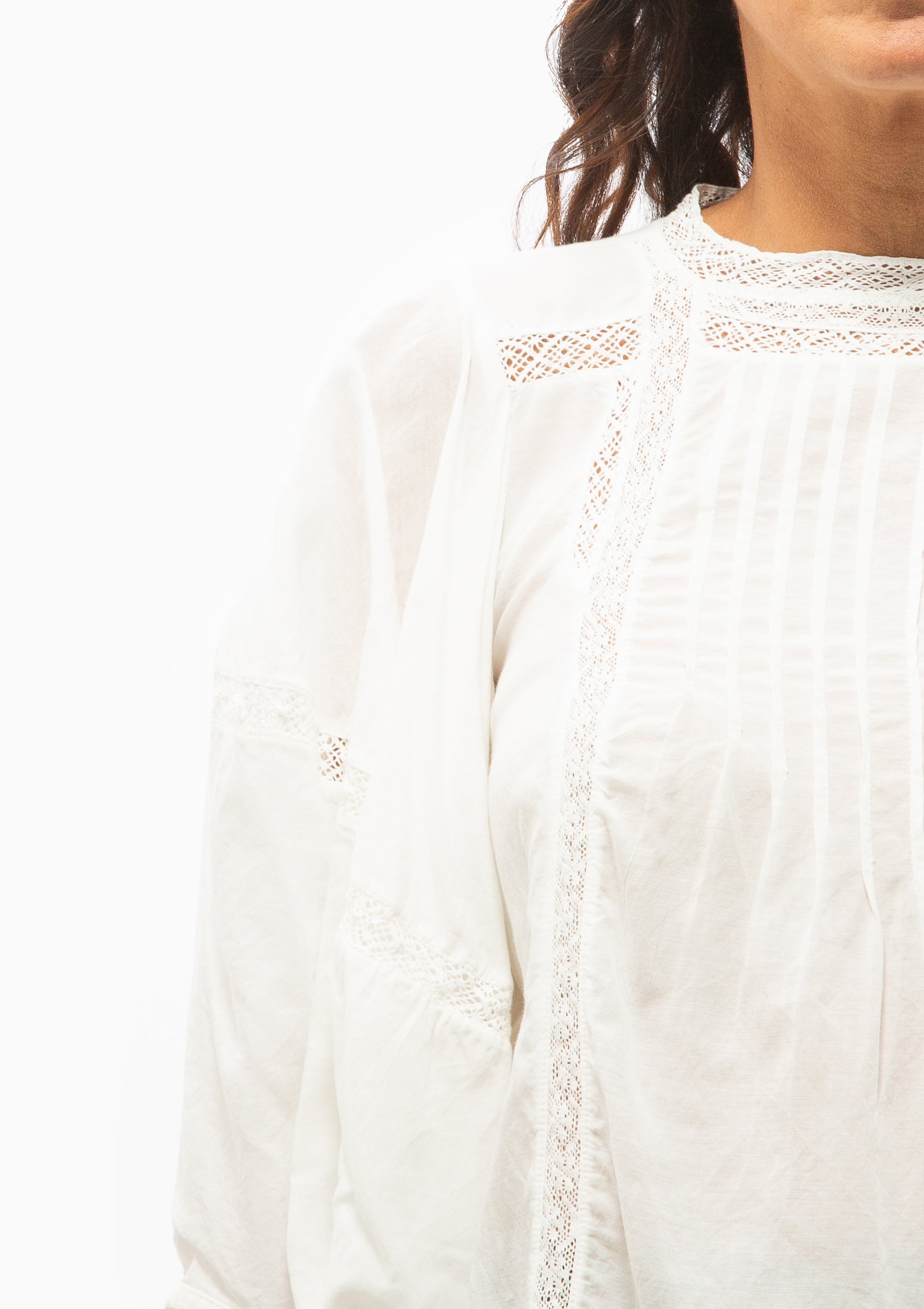 Hava Balloon-Sleeve Blouse | Blanc