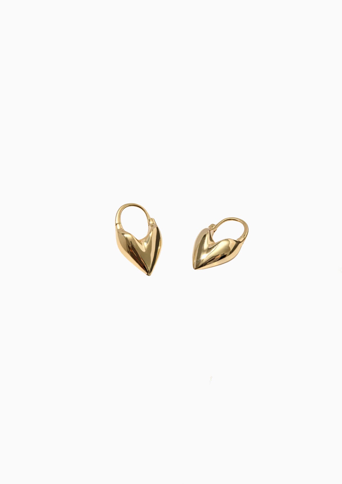 Roscida Heart Hoops | Gold