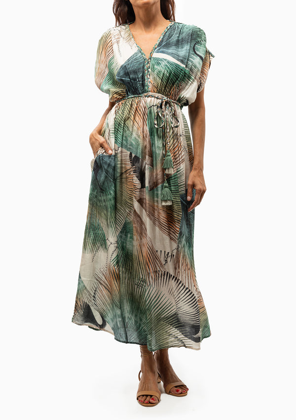 Ginger Maxi Dress | Palm Dye Green