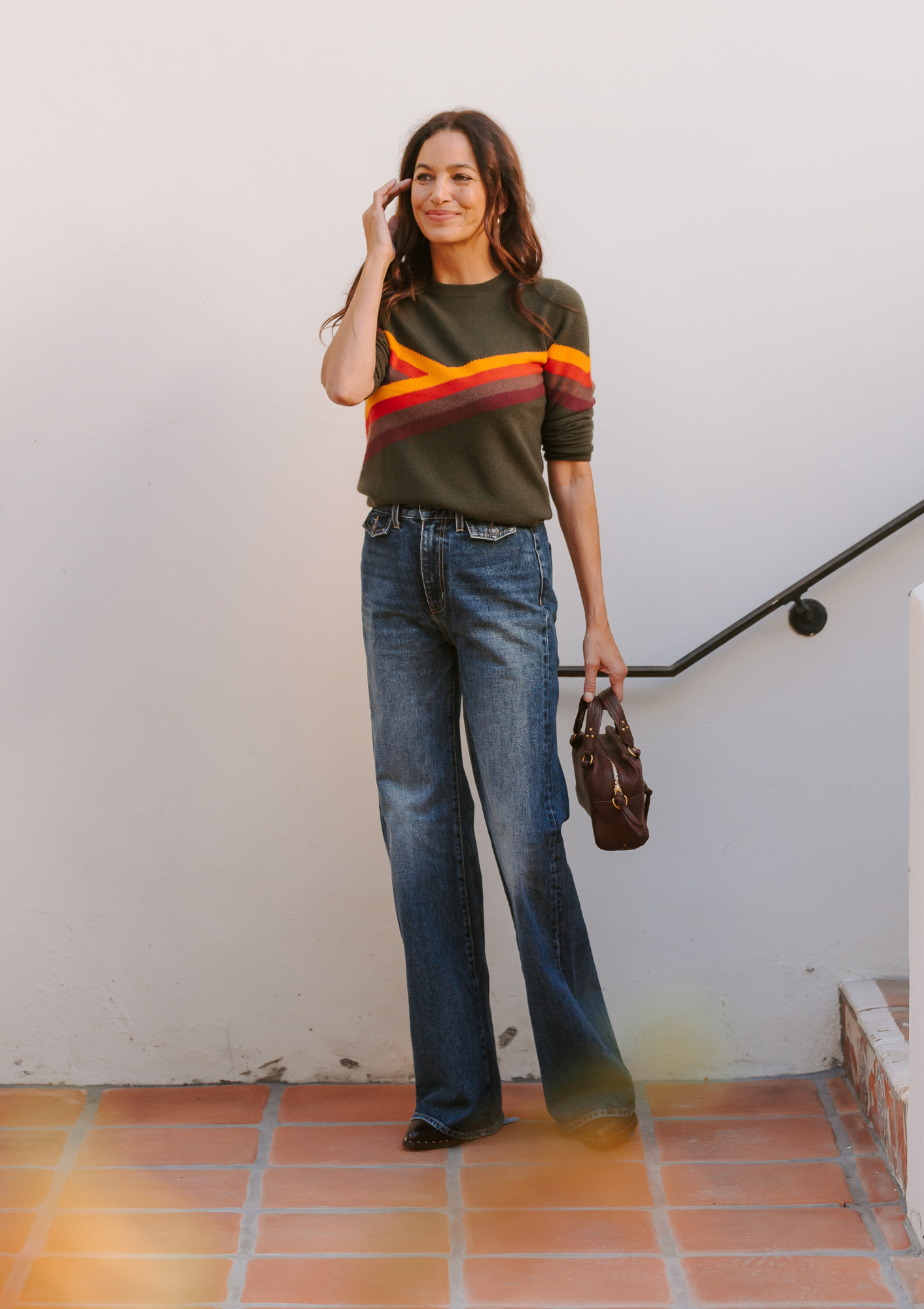 Myna Top | Green/Orange