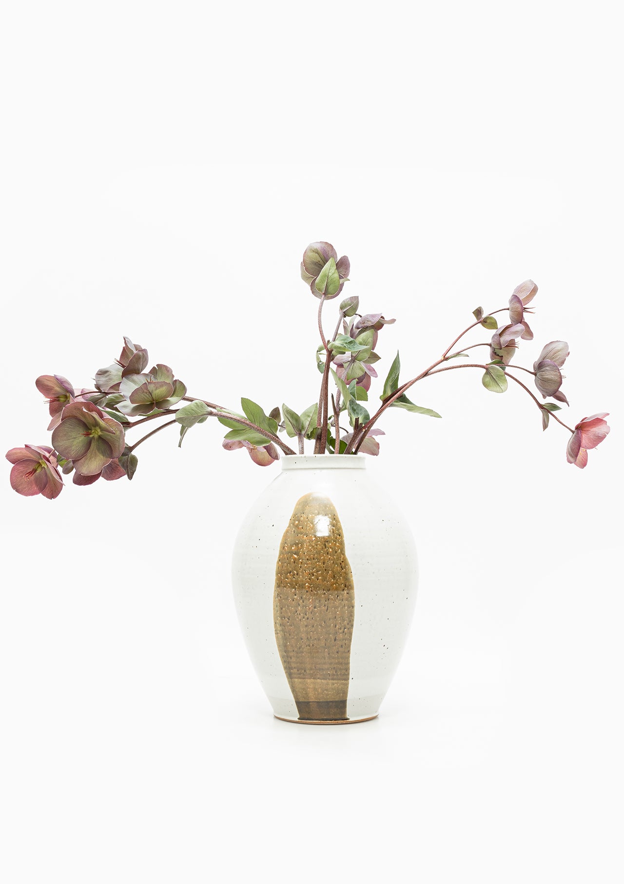 All Seasons Vase With Lip | Milk White/Tan