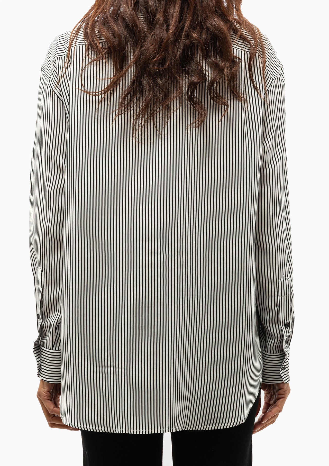 Ellias Shirt | White/Black Stripe