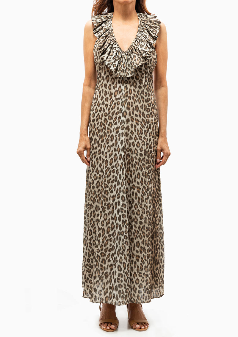 Halter Maxi Dress | Leopard