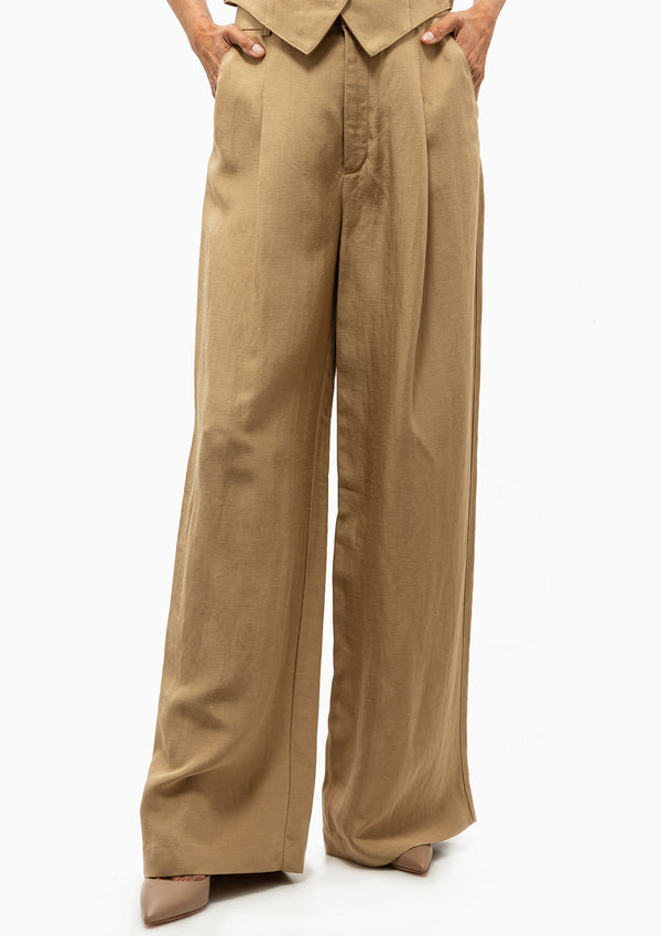 Pleated Trouser | Khaki