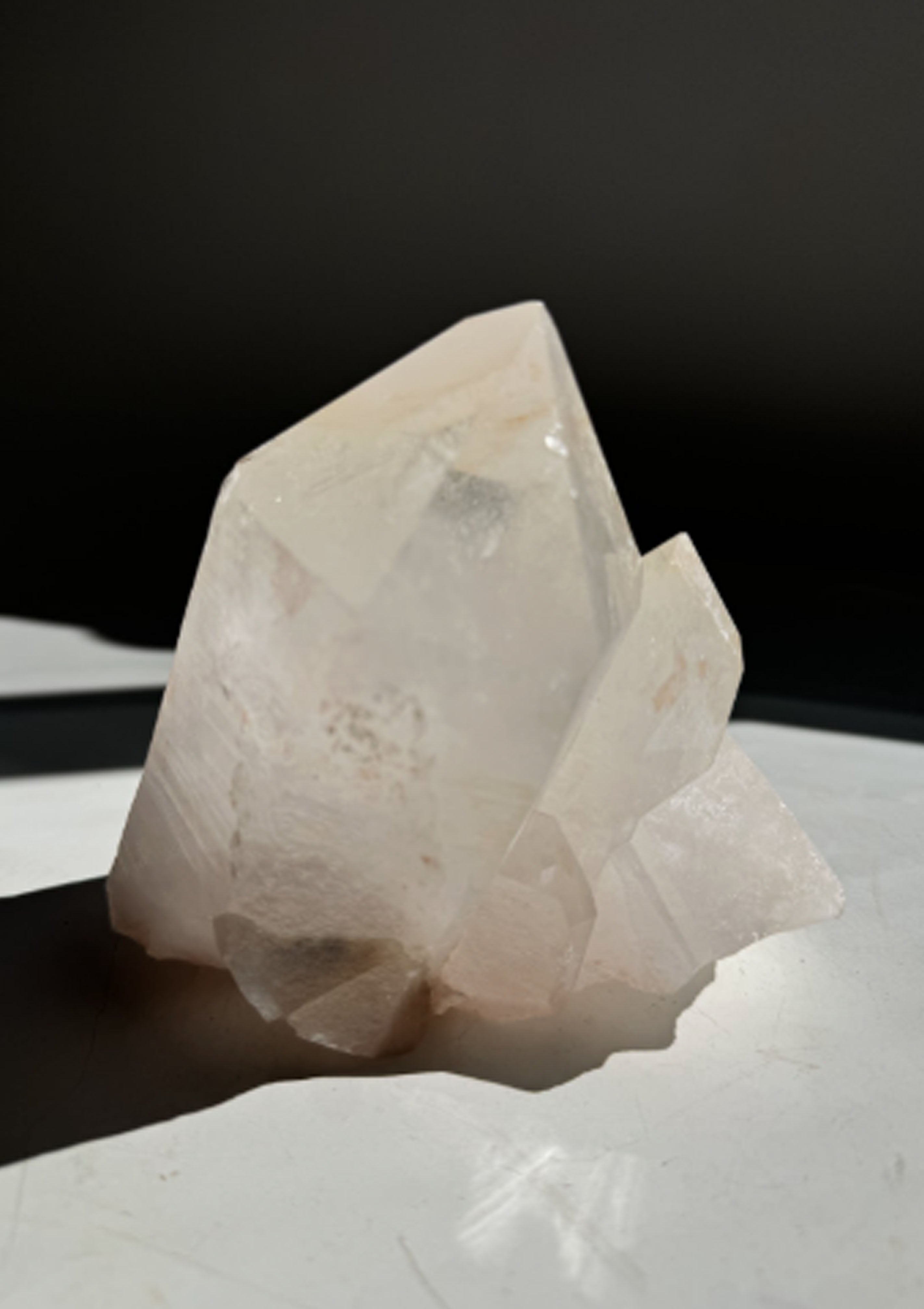 Brazilian Quartz Crystal 40 | Orange Iron Oxides
