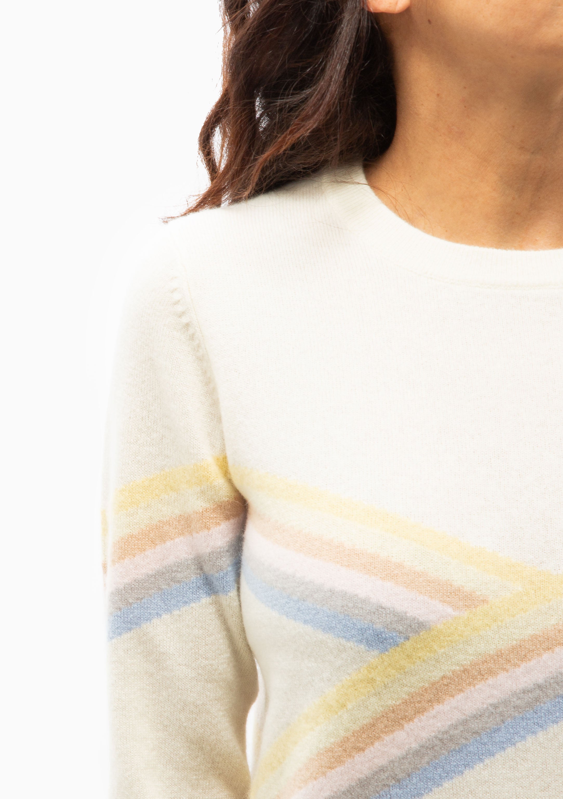 Lilac Top | Cream Stripe