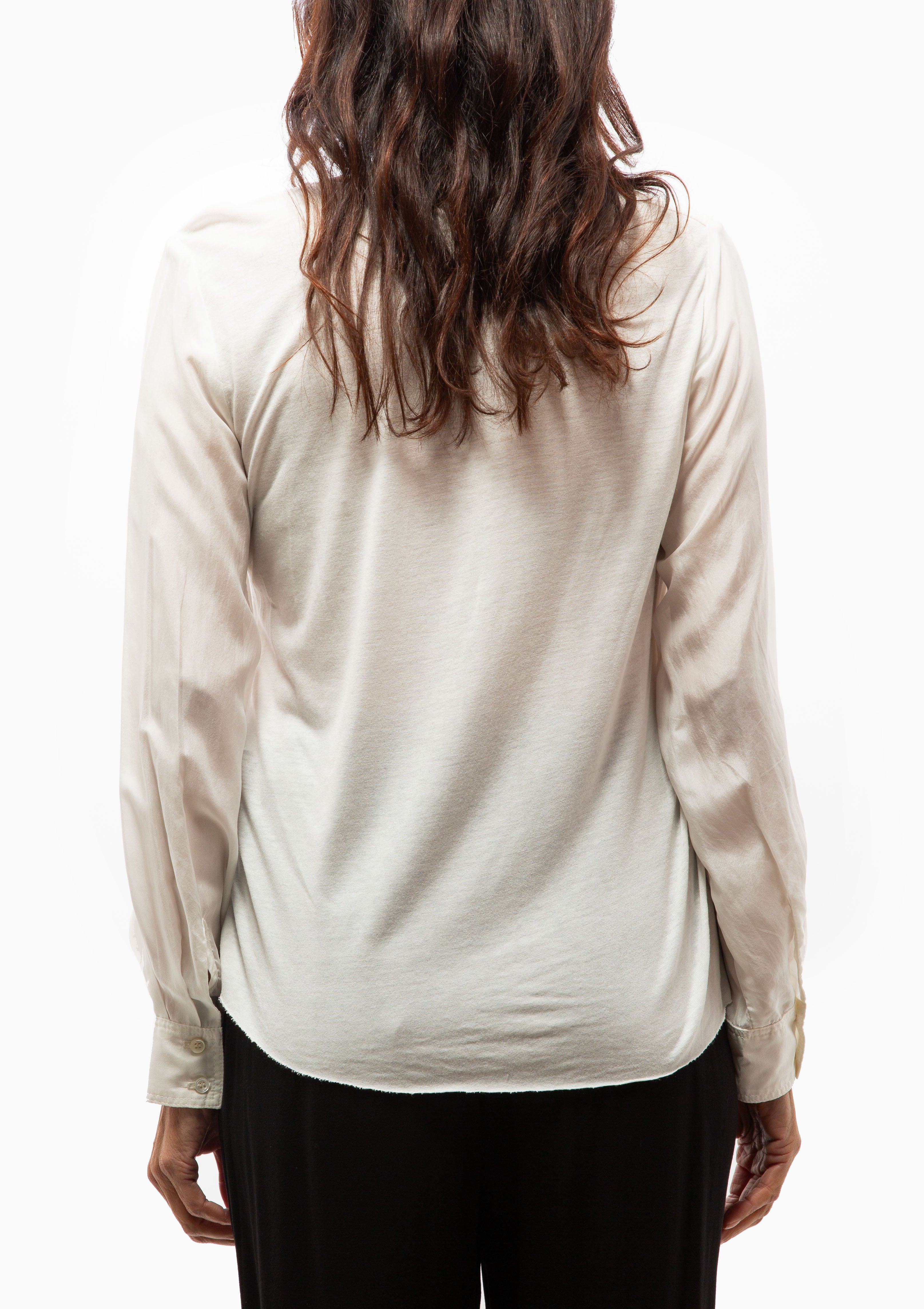 Silk & Jersey Dane Top | Ivory