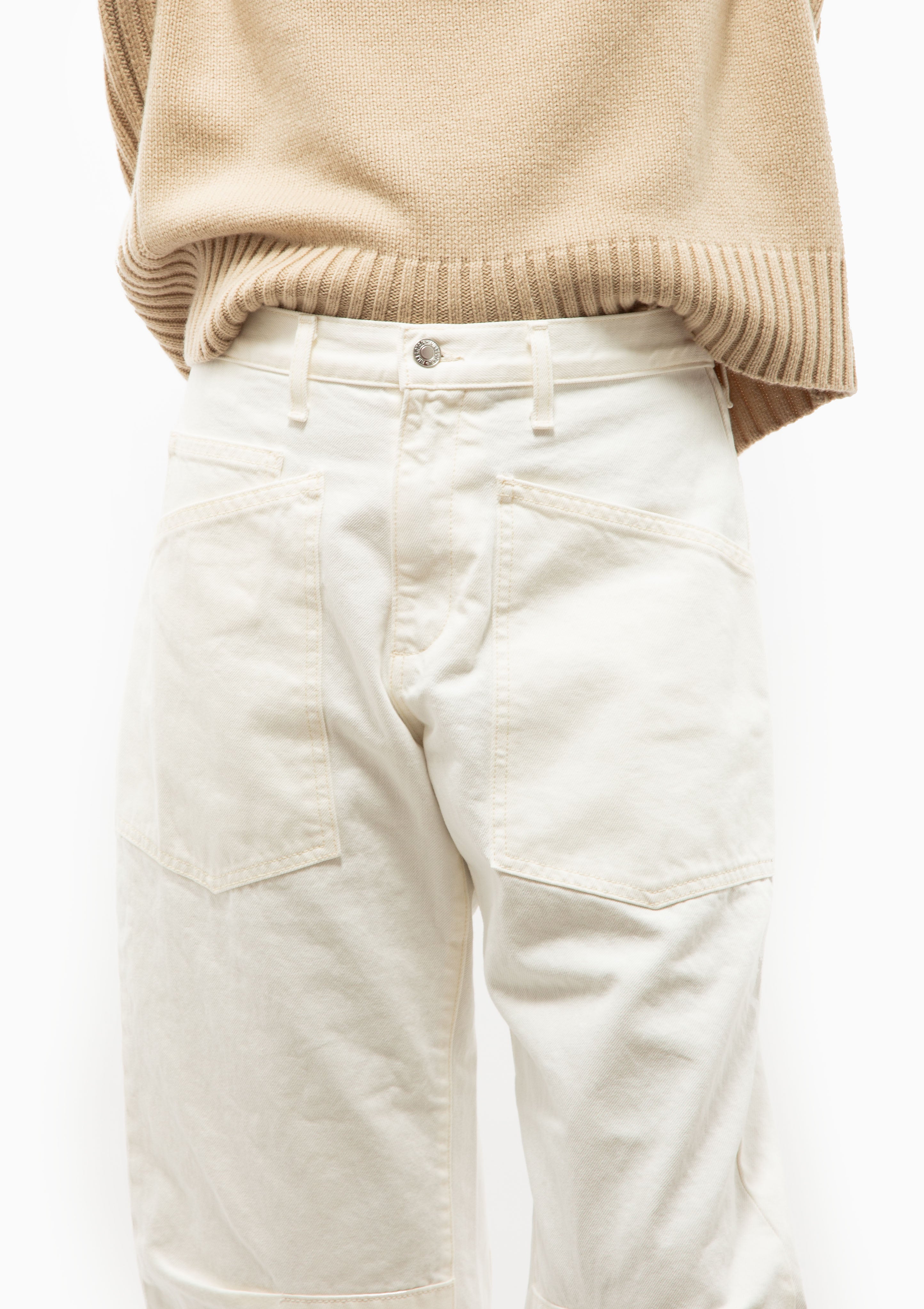 Nili Lotan Shon Jean Cream. Available at Diani.