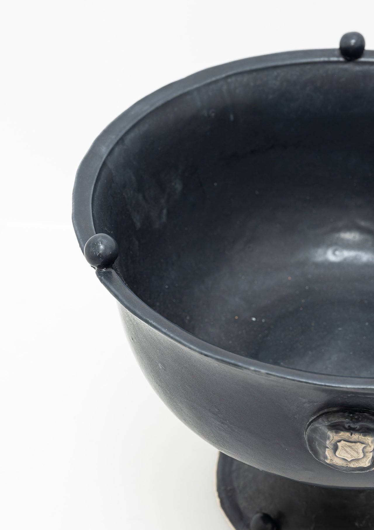 Antique French Crest Celebration Bowl | Soot