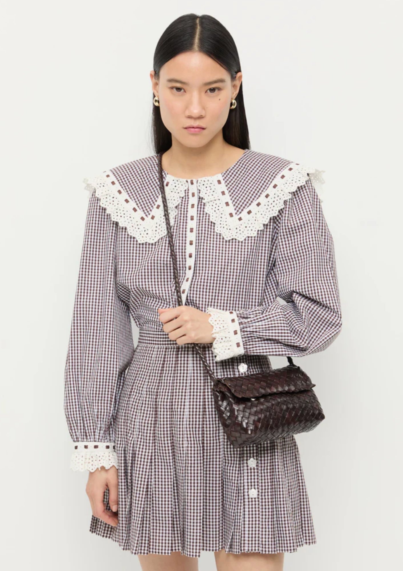Loeffler Randall Vinnie Crossbody in Chocolate available at Diani.