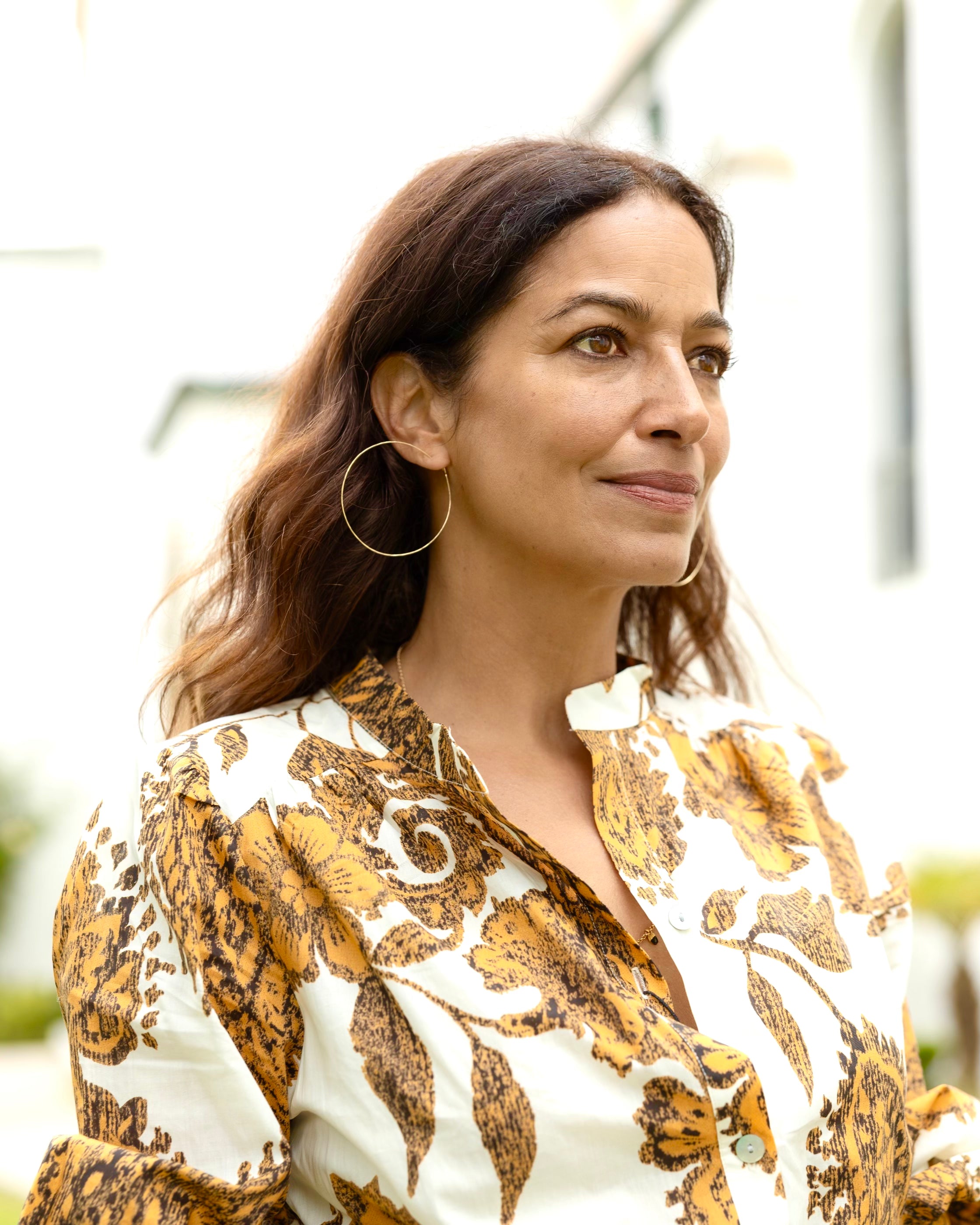 14K Hammered Hoops | Large