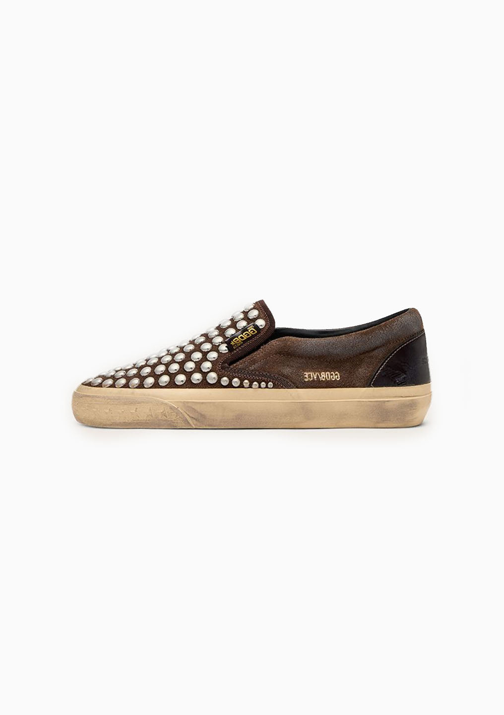 VCE Penstar Stud Sneaker Suede Leather Spur | Dark Brown