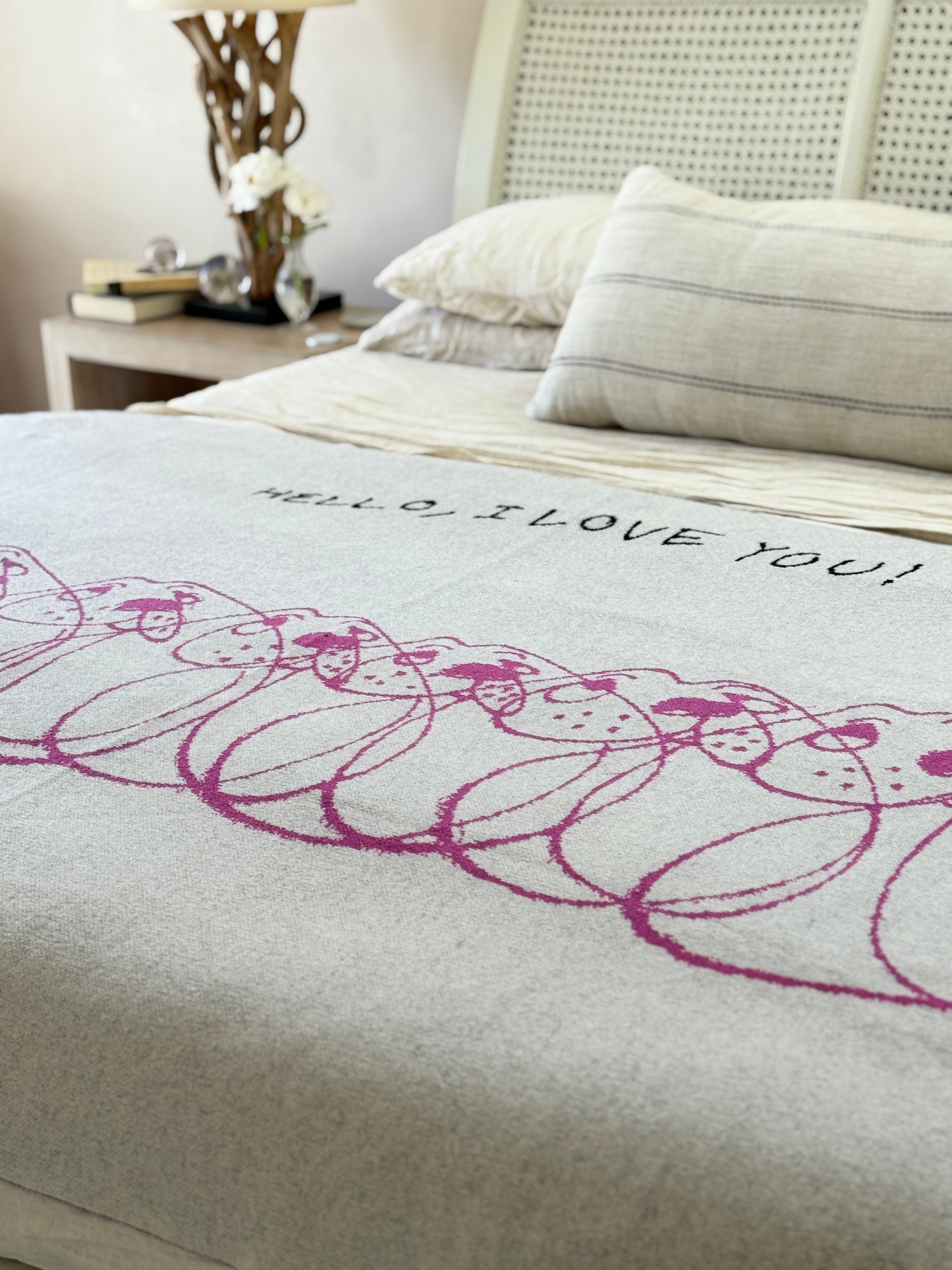 Hello I Love You Throw | 51"x71"