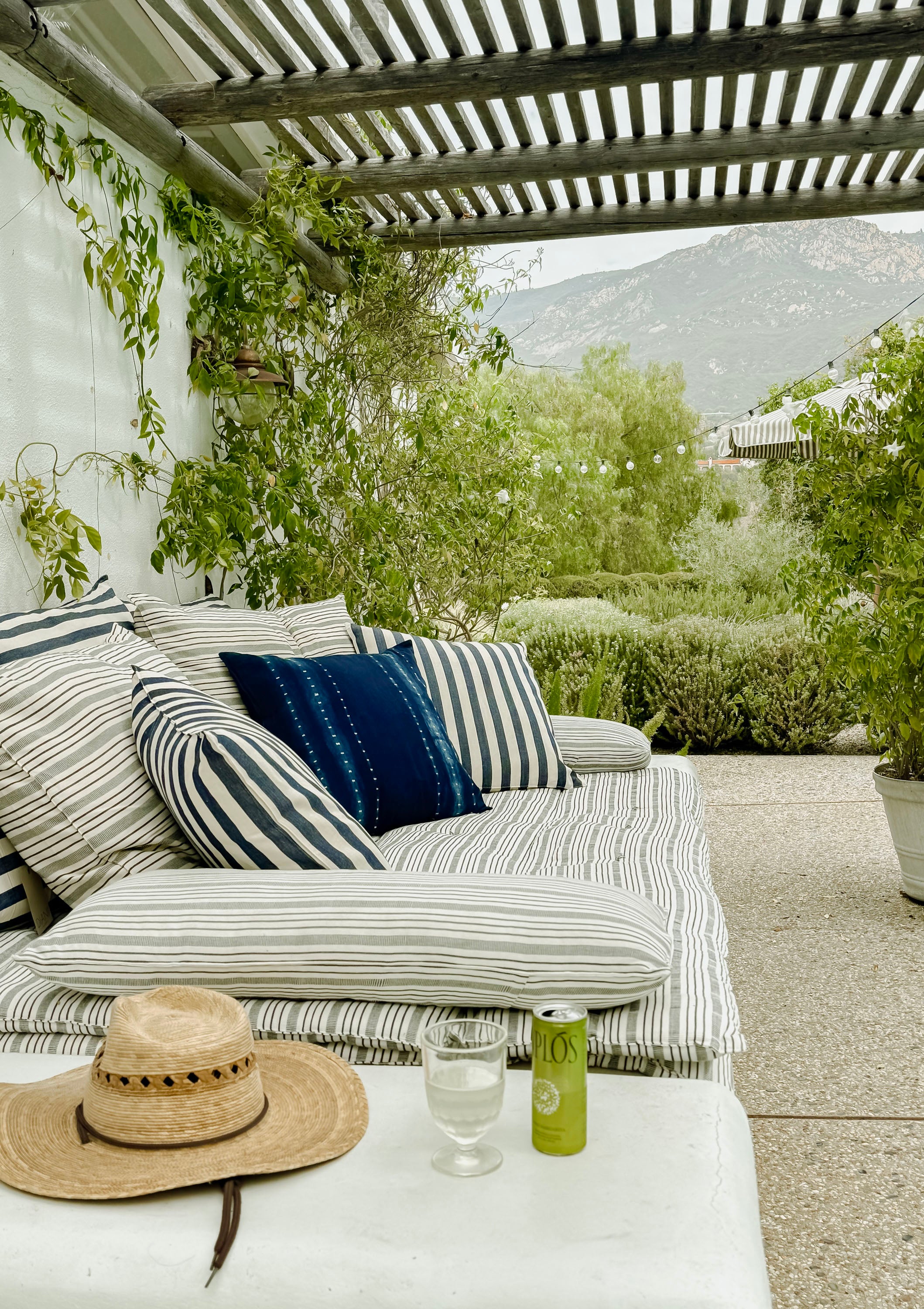 New Cushion, Navy/Off White Bold Stripe | 20" x 20"