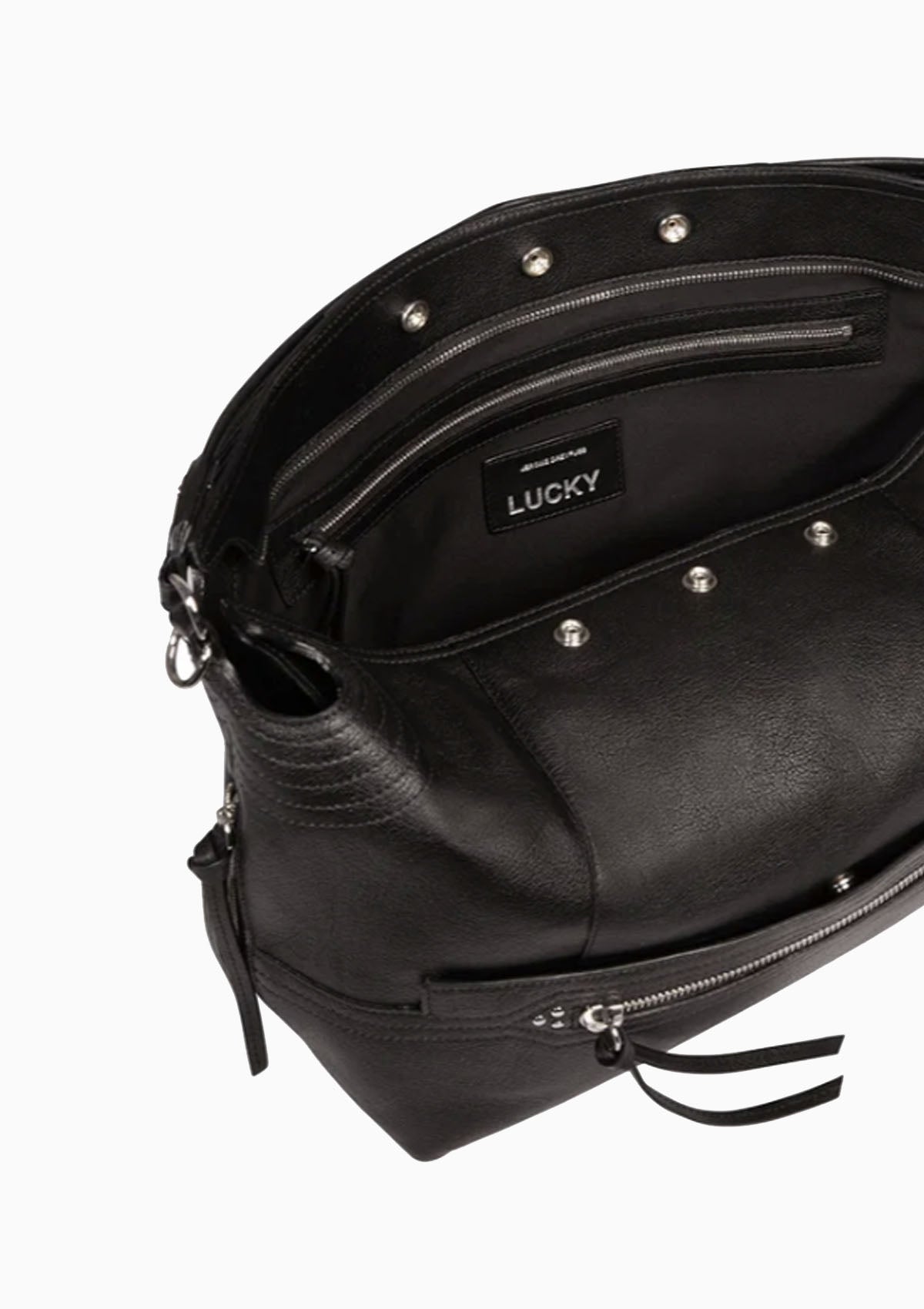 Lucky Hobo Large | Noir Silver