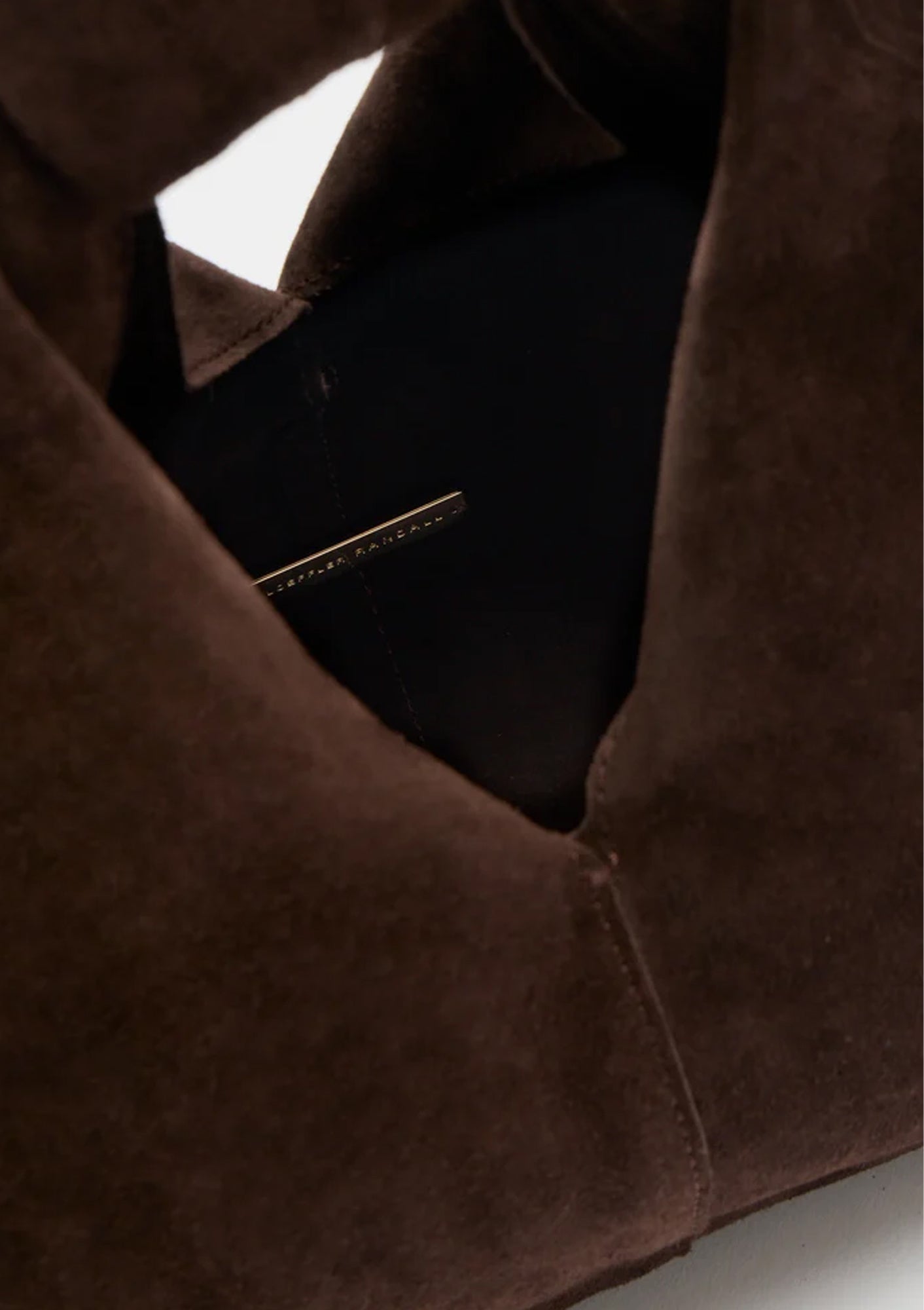 Helga Scarf Knot Clutch | Brown Suede