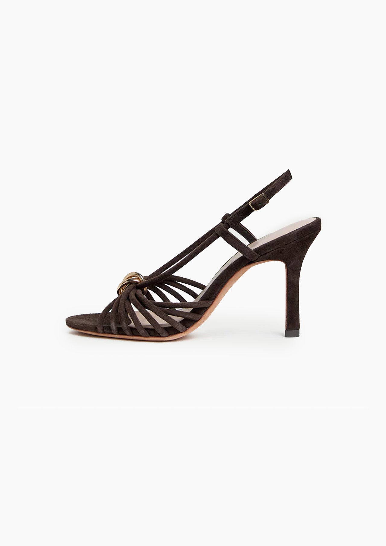 Mareka Heeled Sandal | Brown Suede