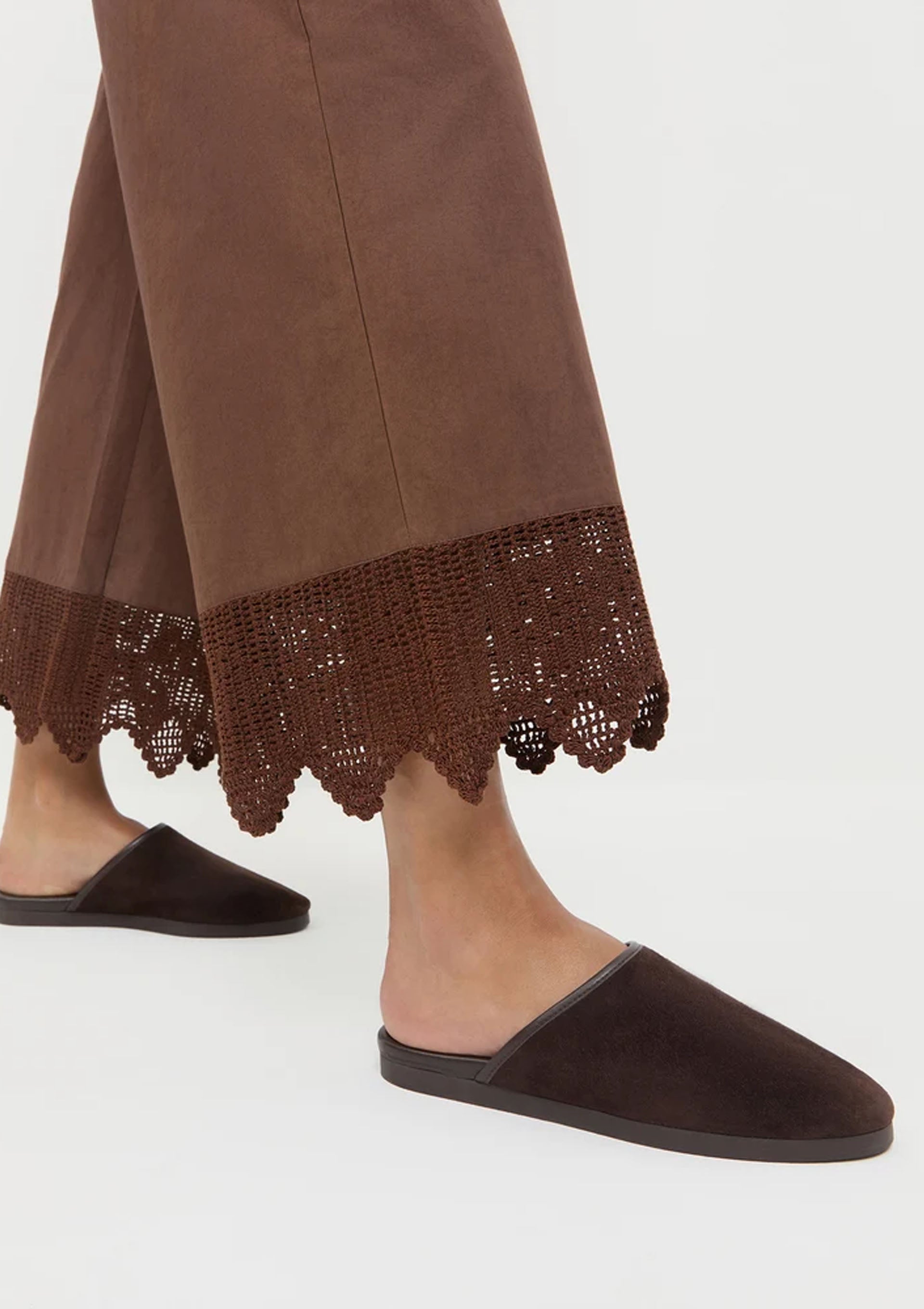 Roni Sandal | Brown Suede
