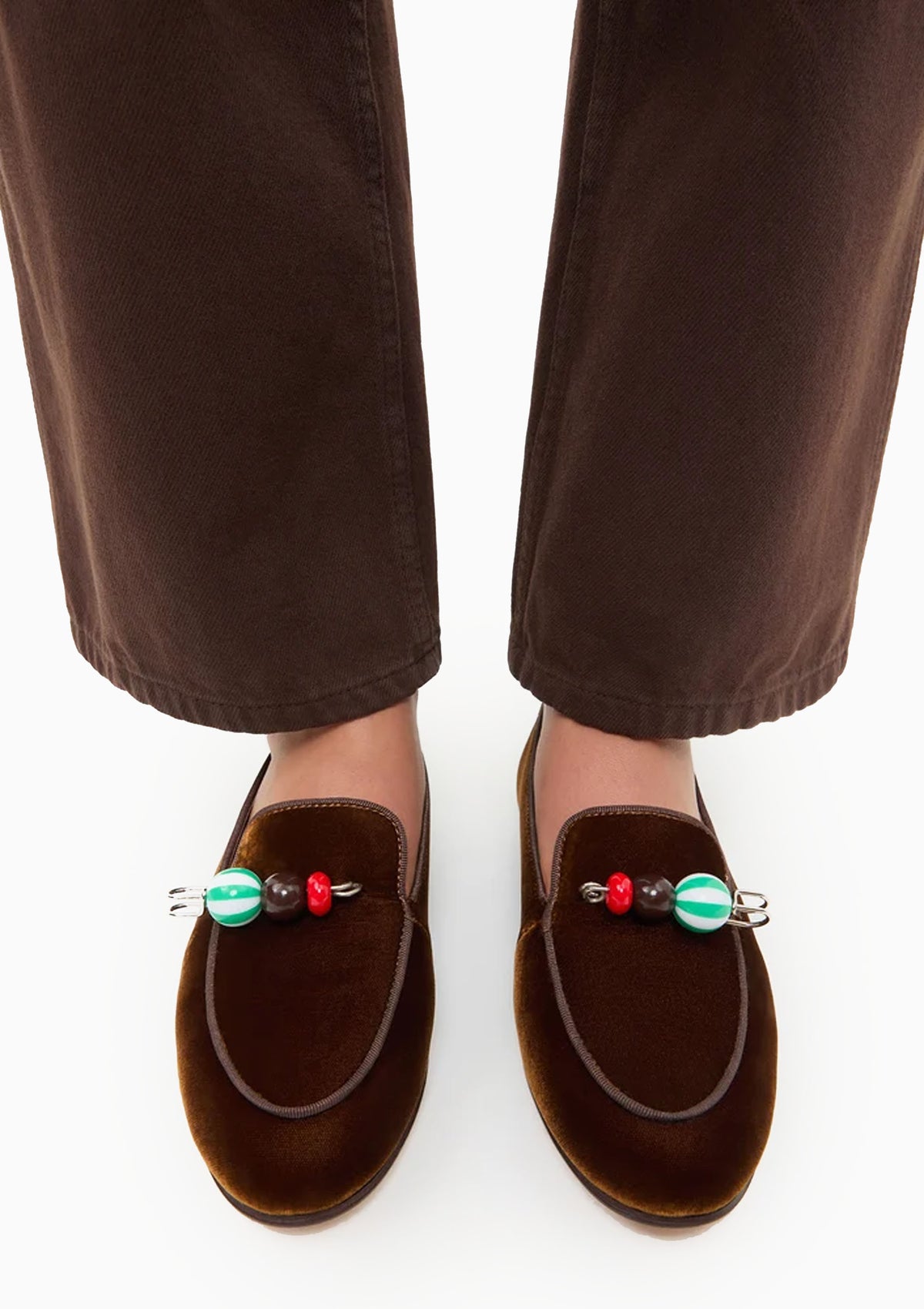Vale Velvet Loafer | Dark Brown