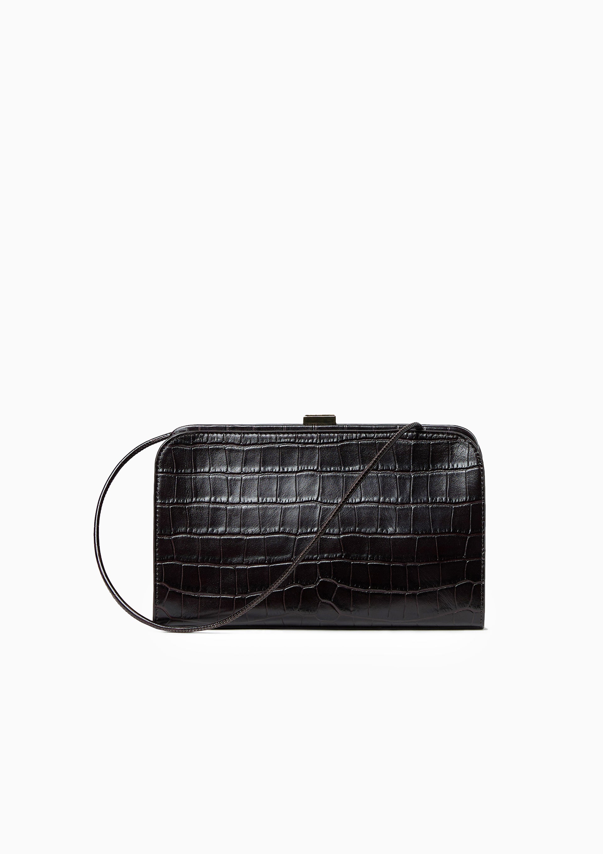 Zella Covered Frame Clutch | Ebony