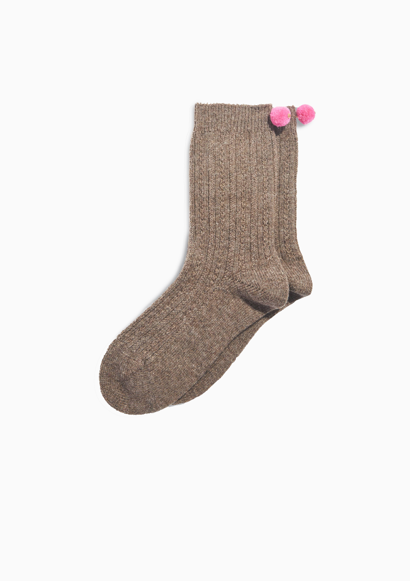 New York Pom Socks | Nutmeg