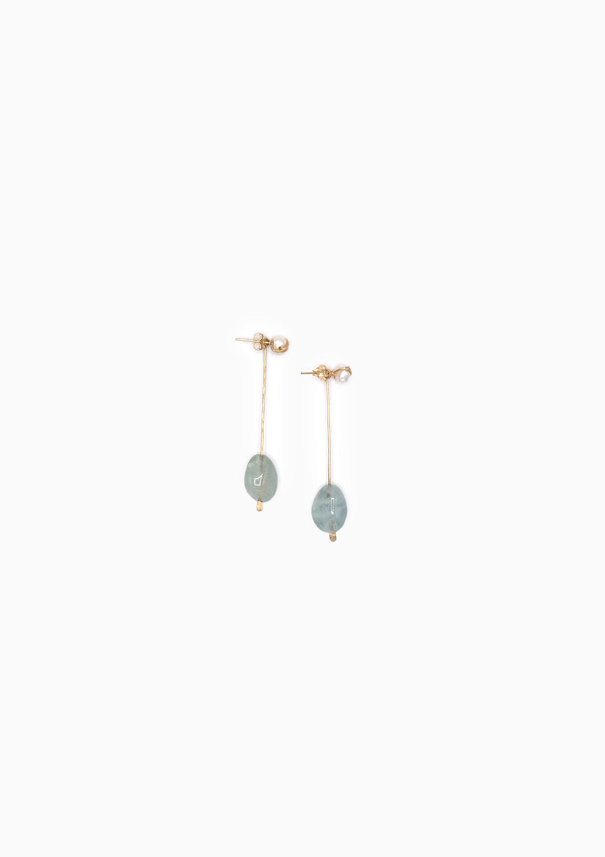 Aquamarine Sculpture Earrings