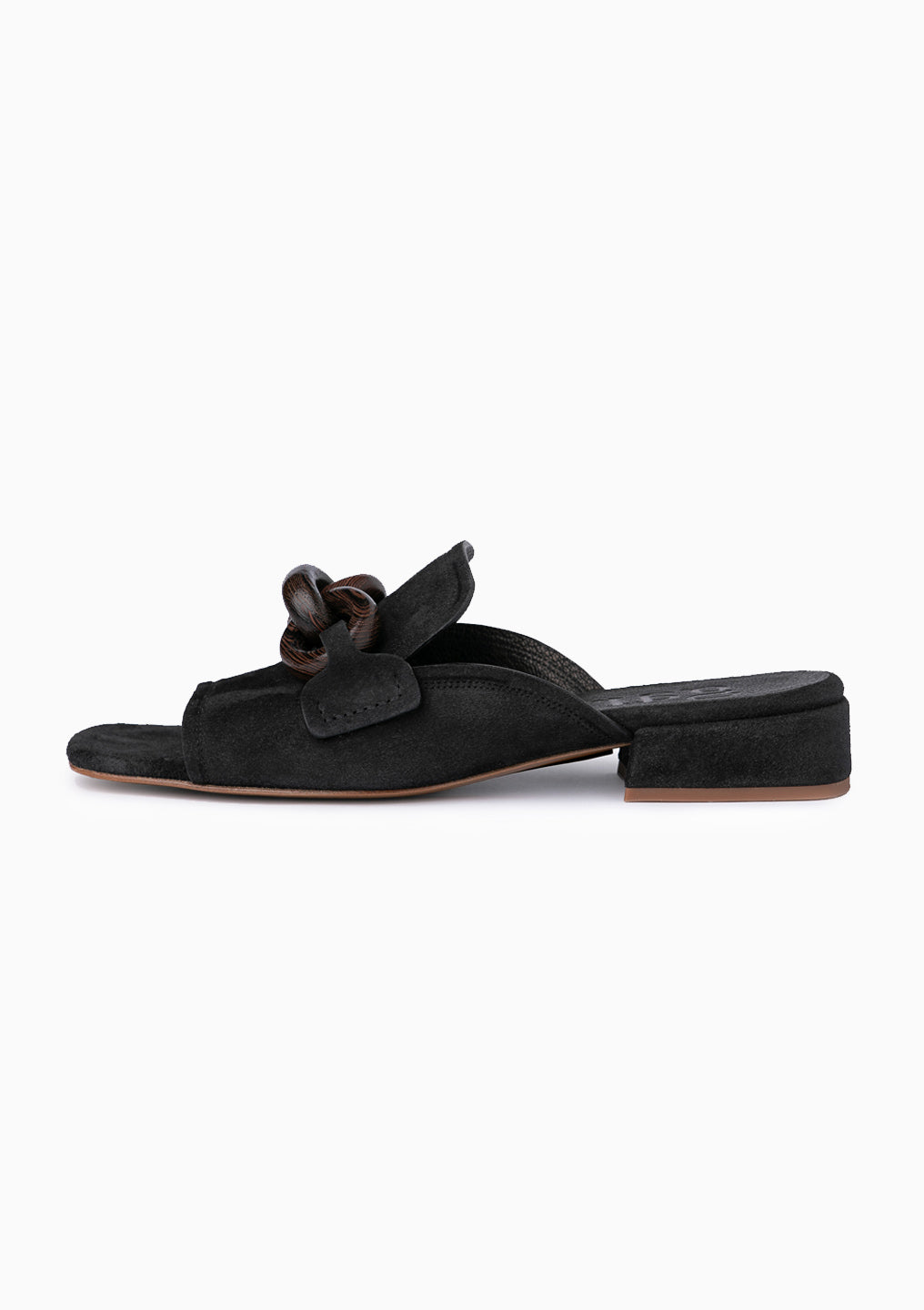 Enna Mule | Black Plush Suede
