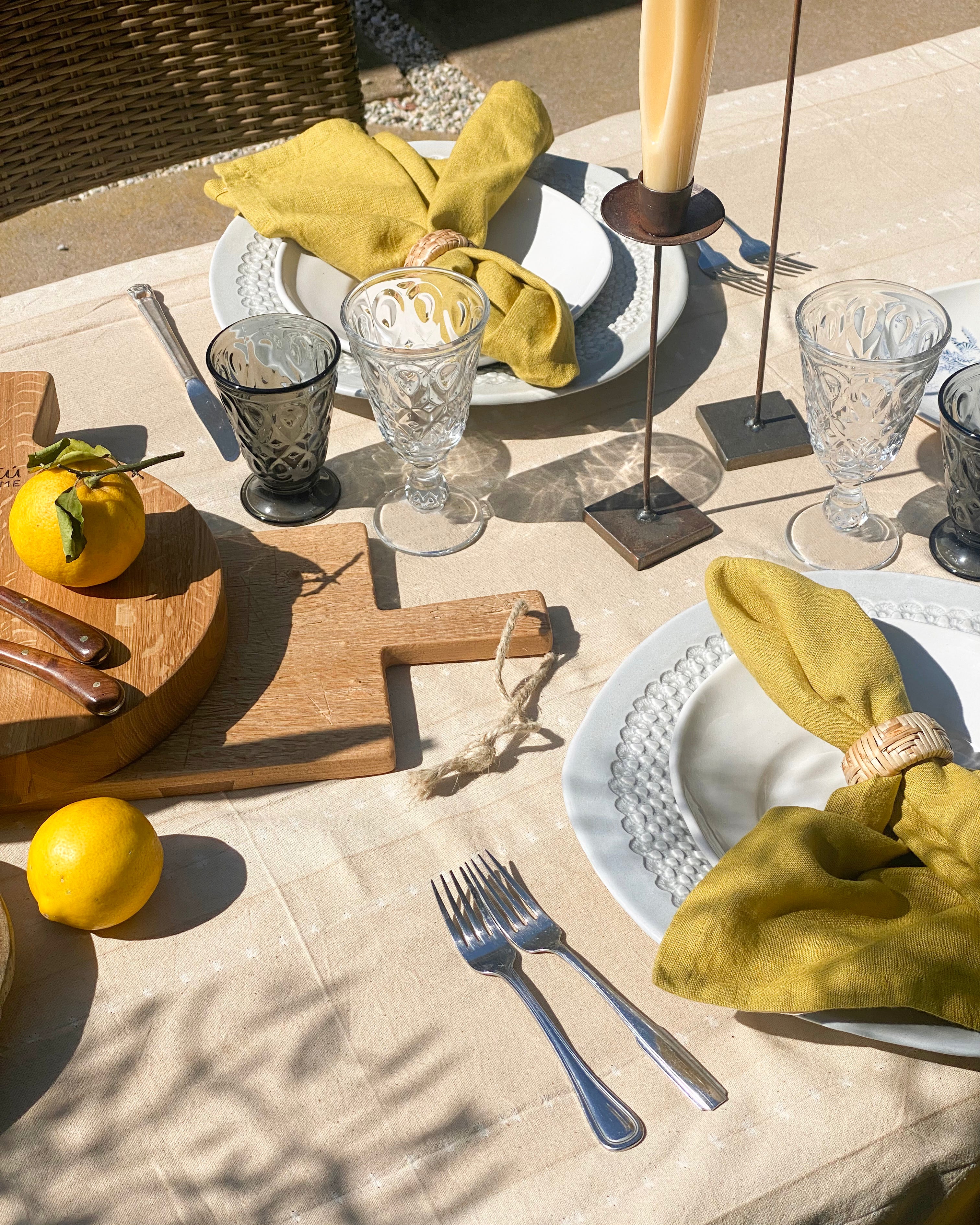 Echinacea 100% Stone Washed Linen Napkin, Set Of 4