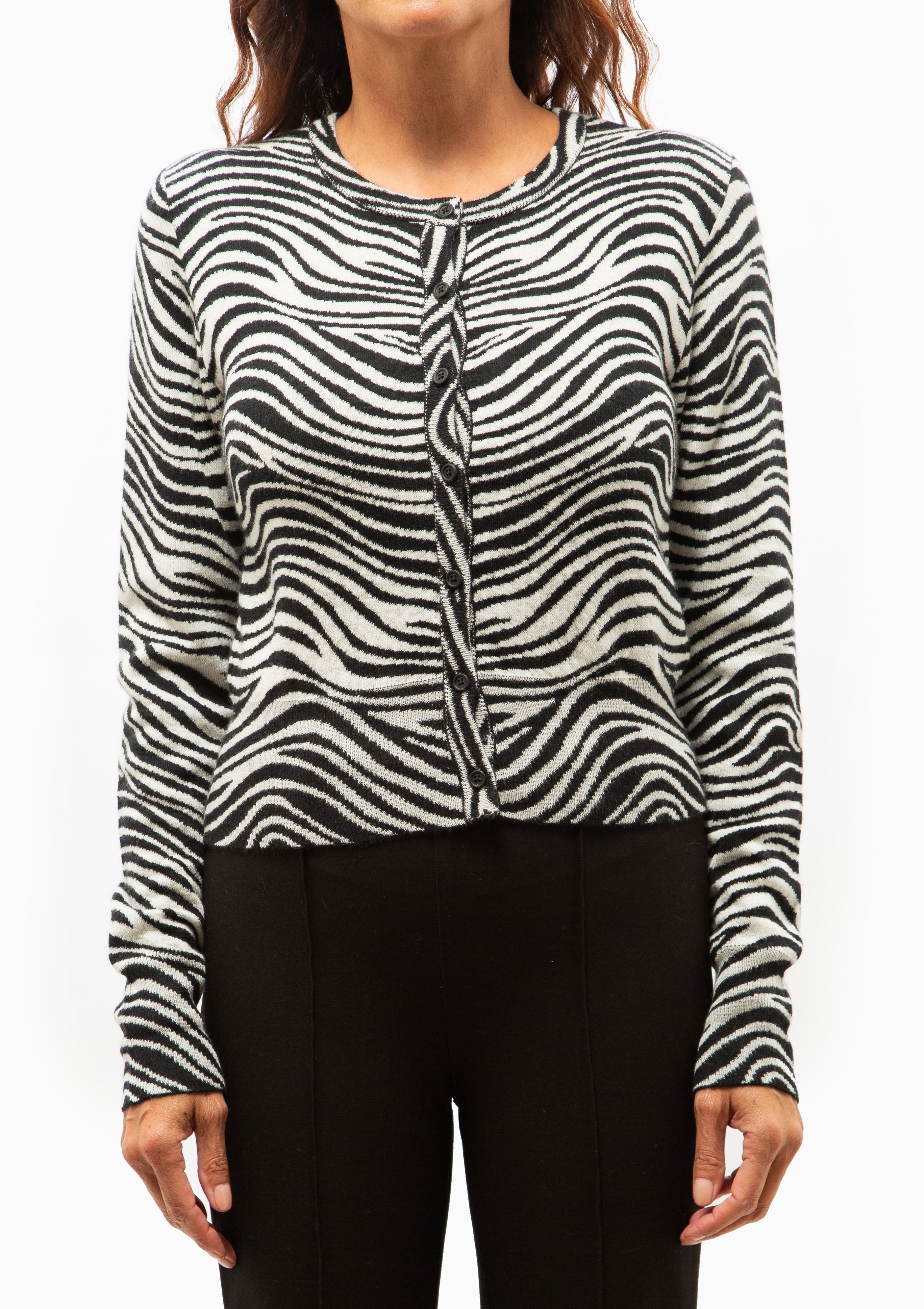 Cashmere Baby Cardigan | Zebra