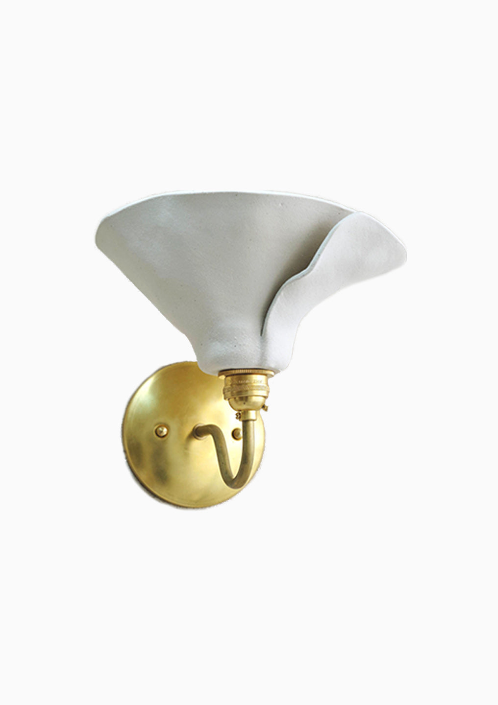 Poppy Sconce | White/Brass