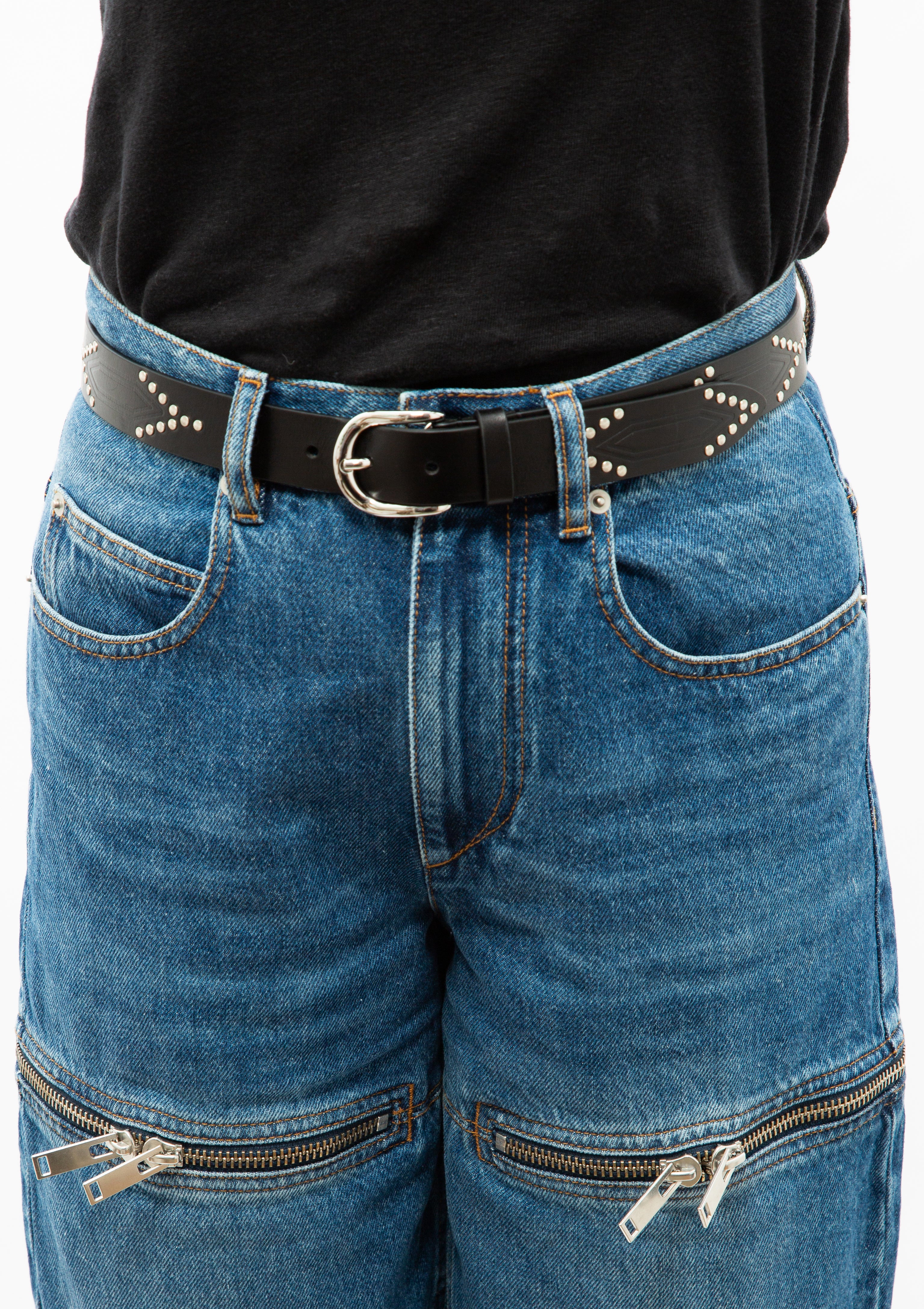 Telly Belt | Black/Silver