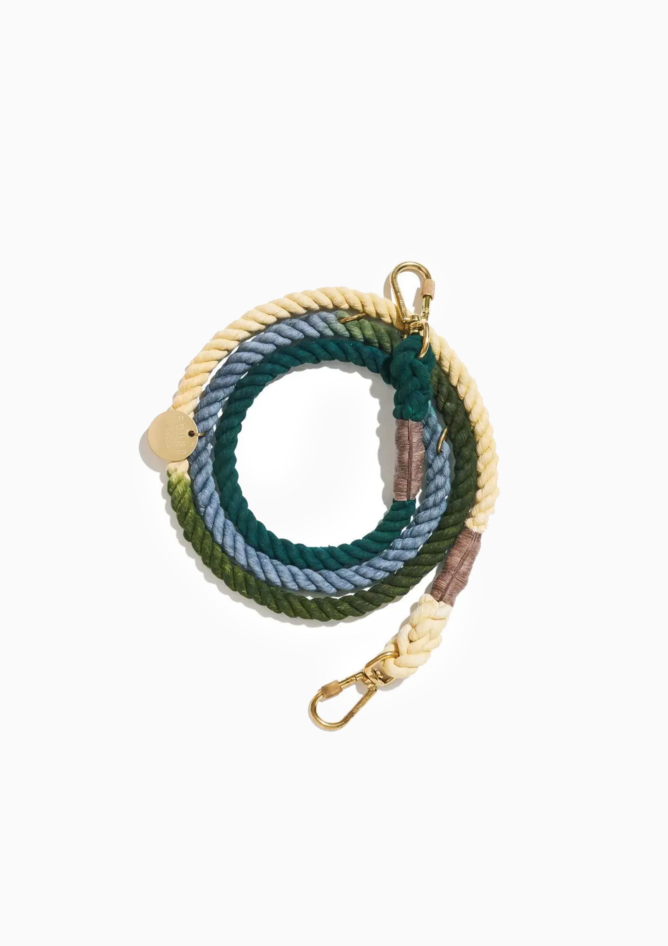 Adjustable Cotton Rope Dog Leash, Catskill Ombre | Medium